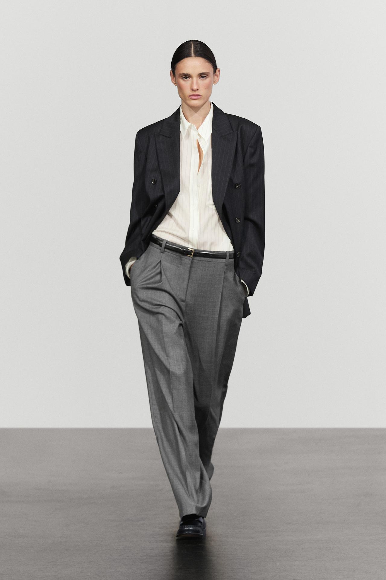100% wool suit pants — DARK GREY