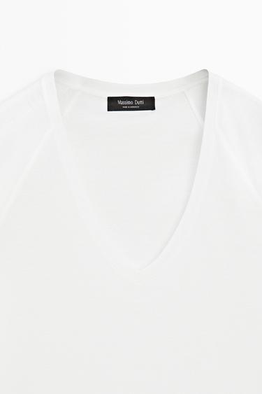 100% mercerised cotton T-shirt — WHITE 9