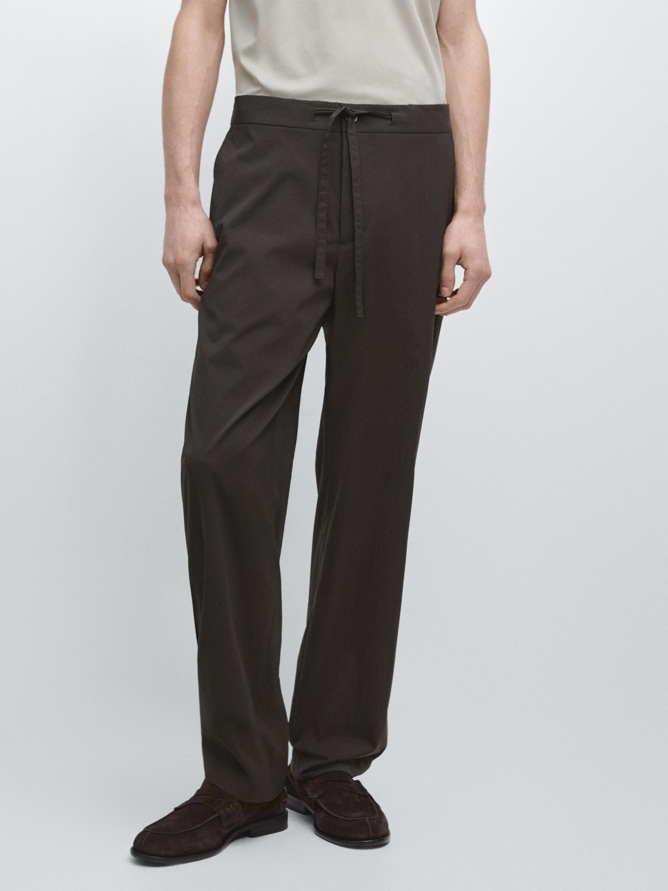 Total look technical trousers — BROWN