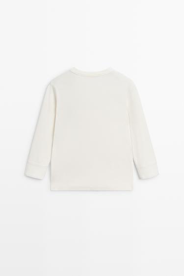 Cotton blend henley T-shirt — CREAM 6