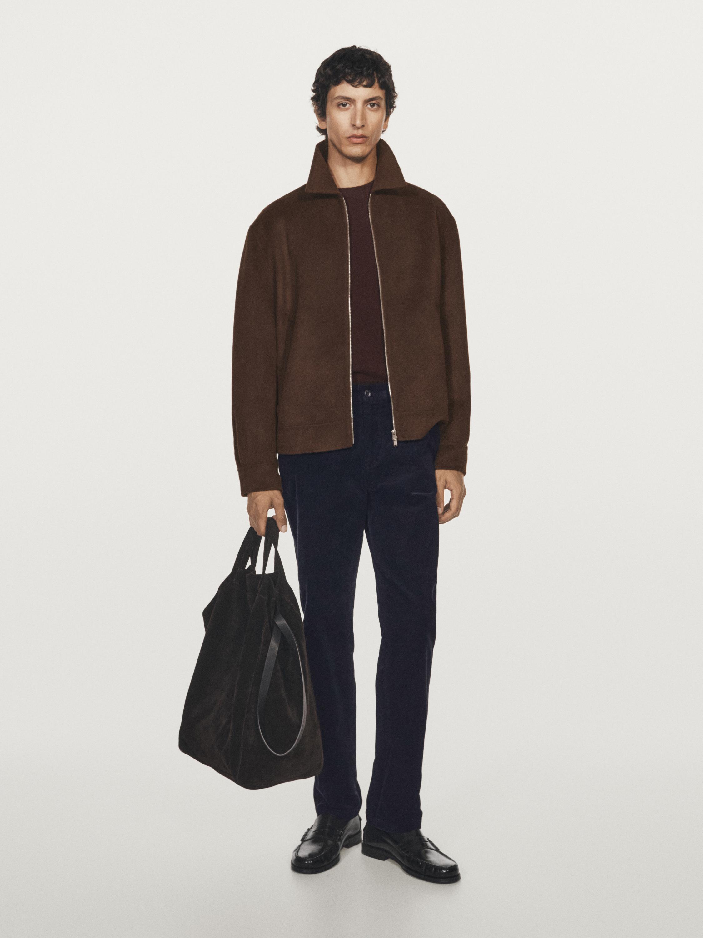 Slim fit corduroy trousers