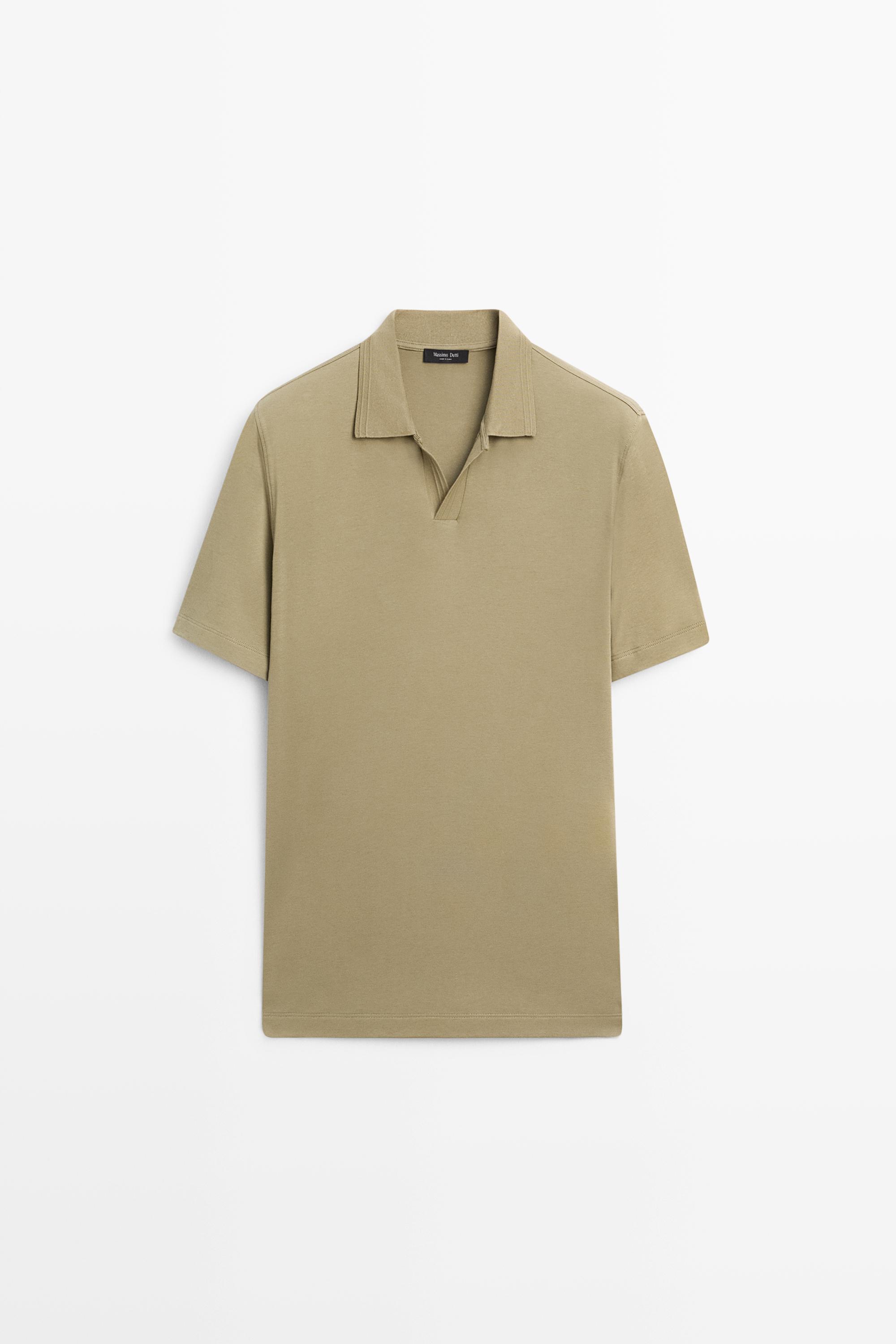 Polo punto cuello pico 100% algodón