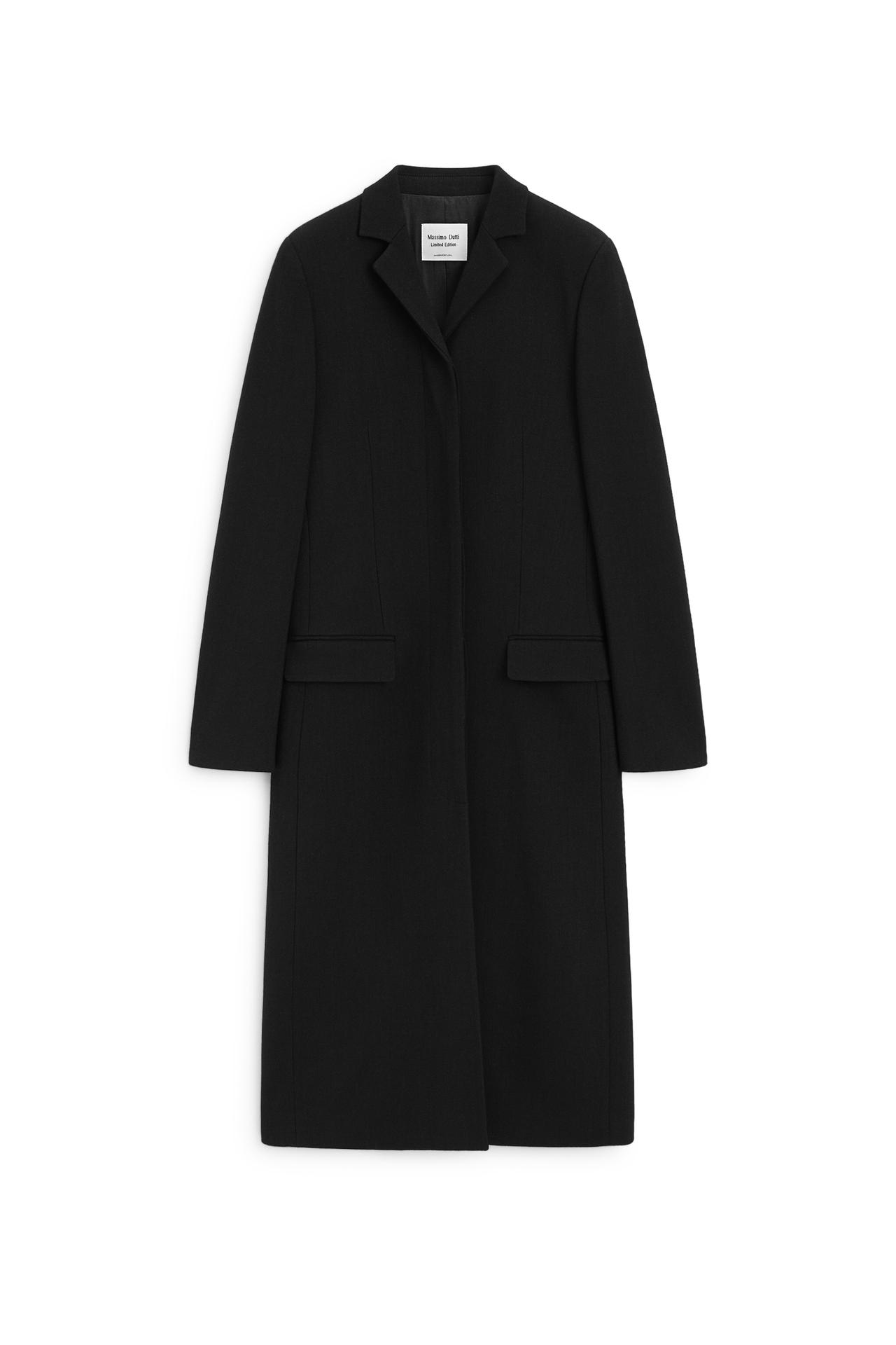 Fitted long coat - LIMITED EDITION — BLACK