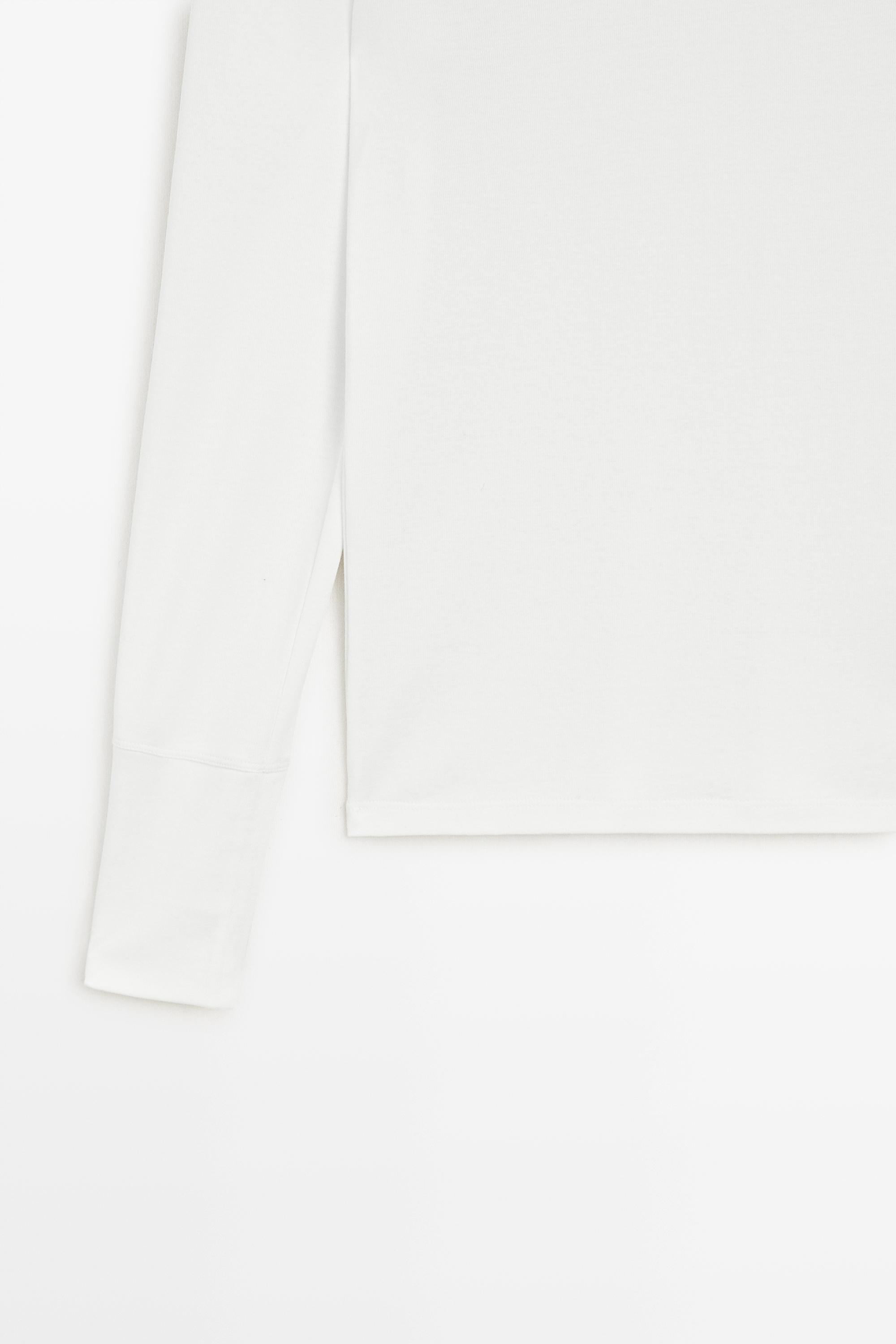 100% cotton long sleeve T-shirt — Off white