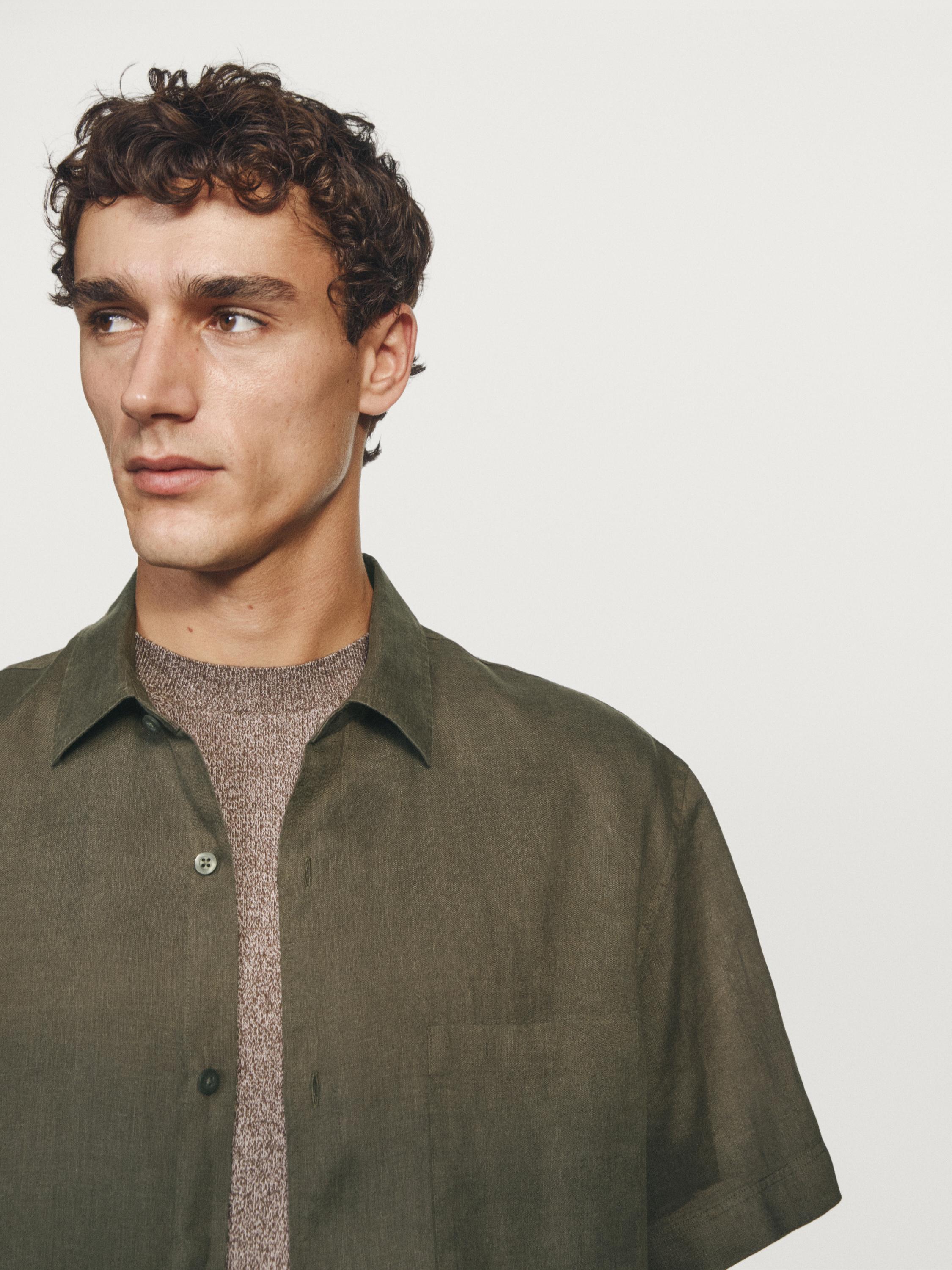 Regular fit short sleeve shirt — GREEN