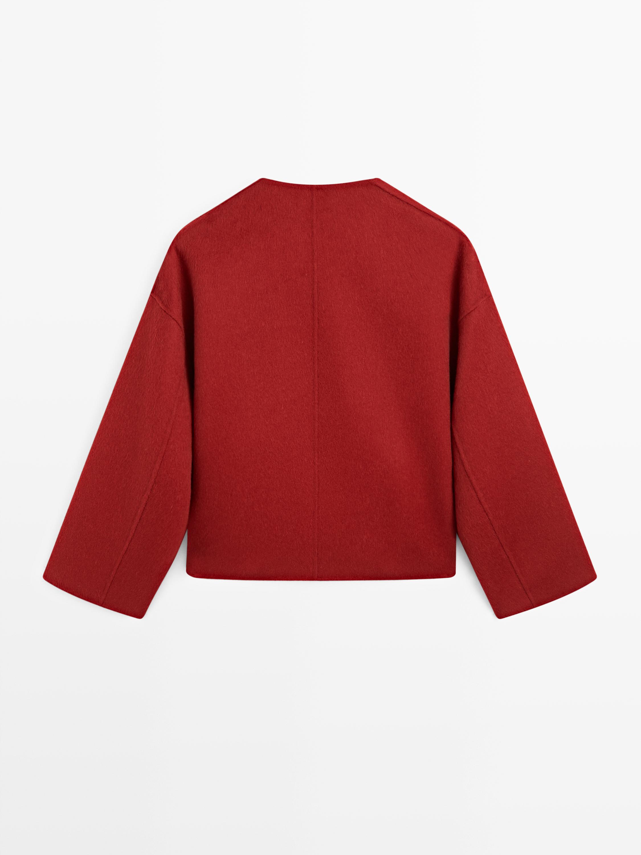 Chaqueta costuras mezcla lana