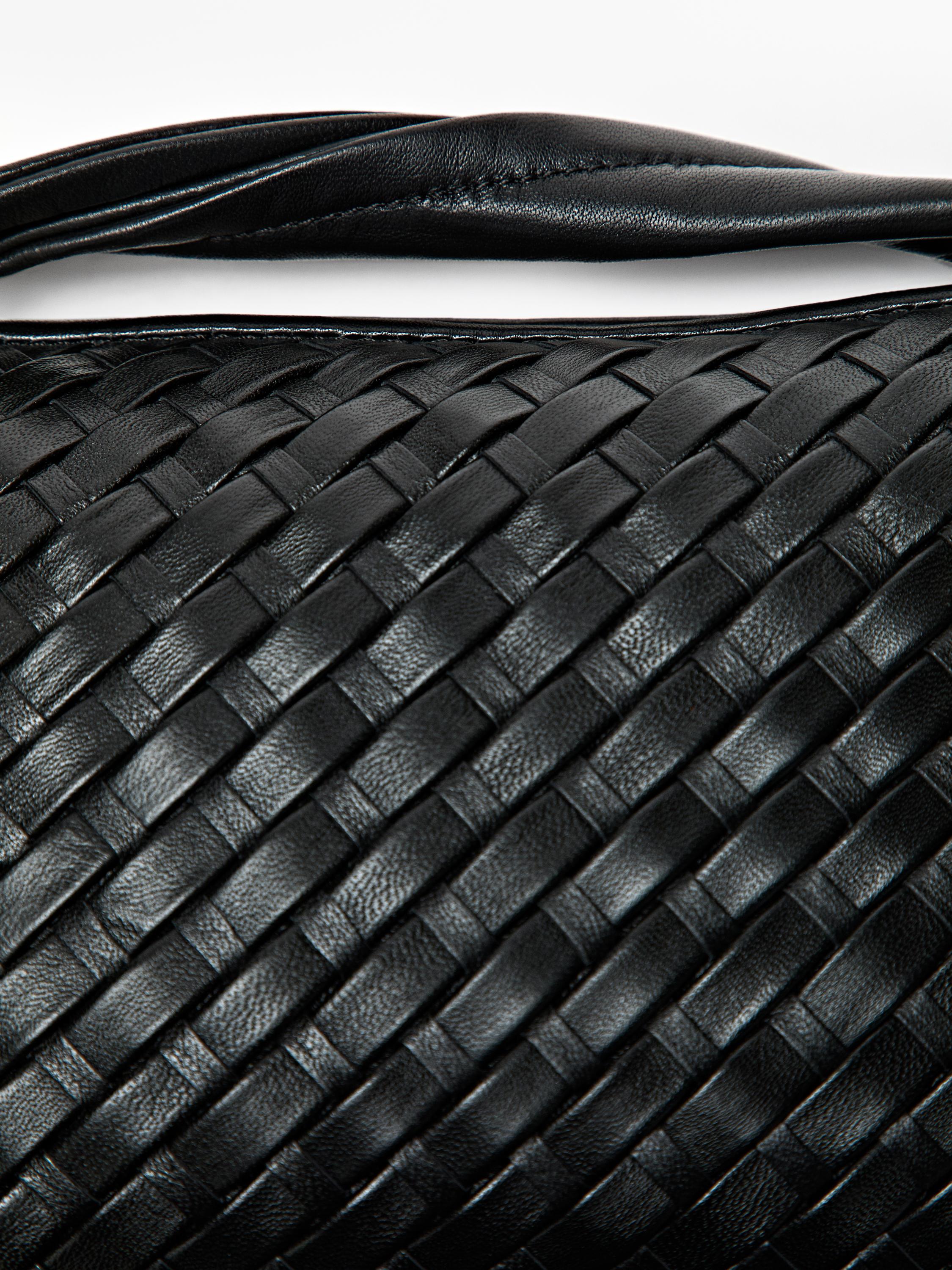 Nappa leather braided mini bag