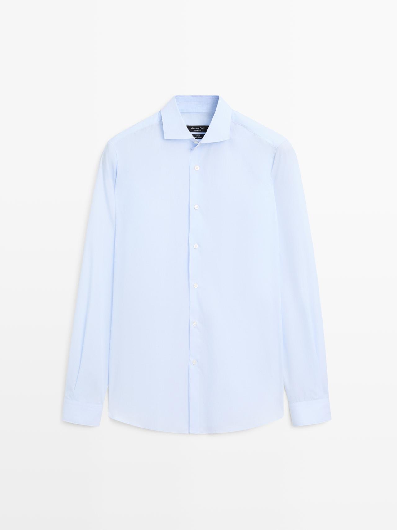 Chemise Slim 100 % Coton - Bleu Ciel - 39 - Massimo Dutti - Homme