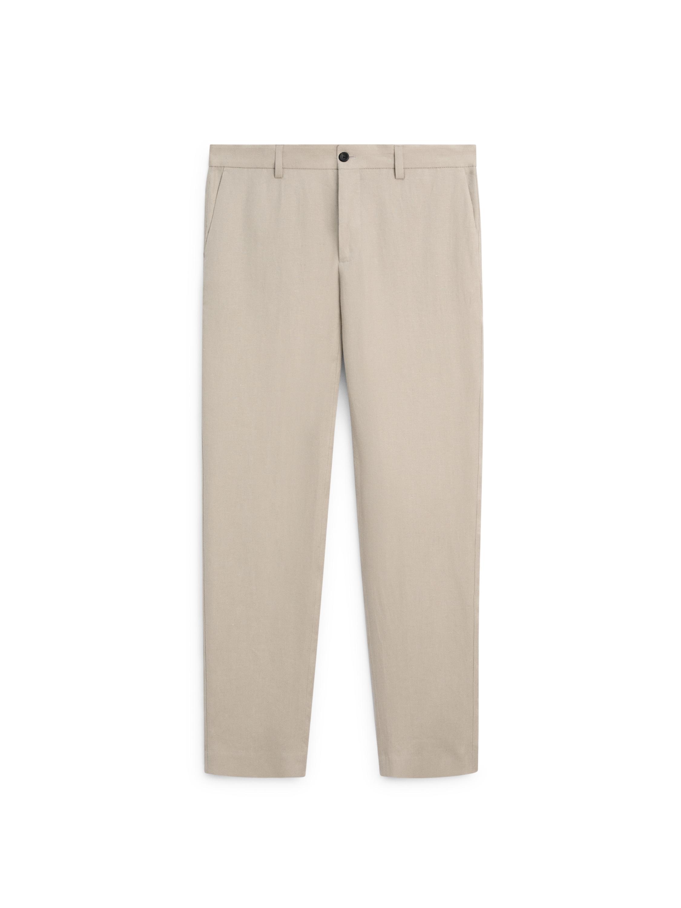 Linen suit pants — BEIGE