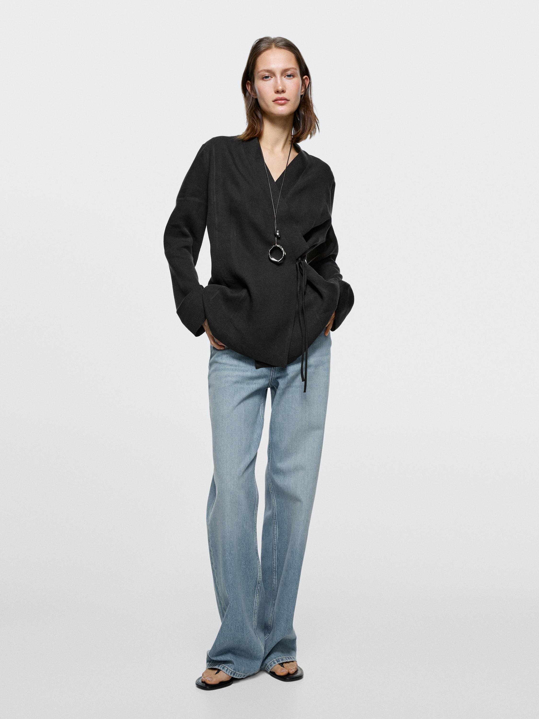 High-waist wide-leg jeans — Light Blue
