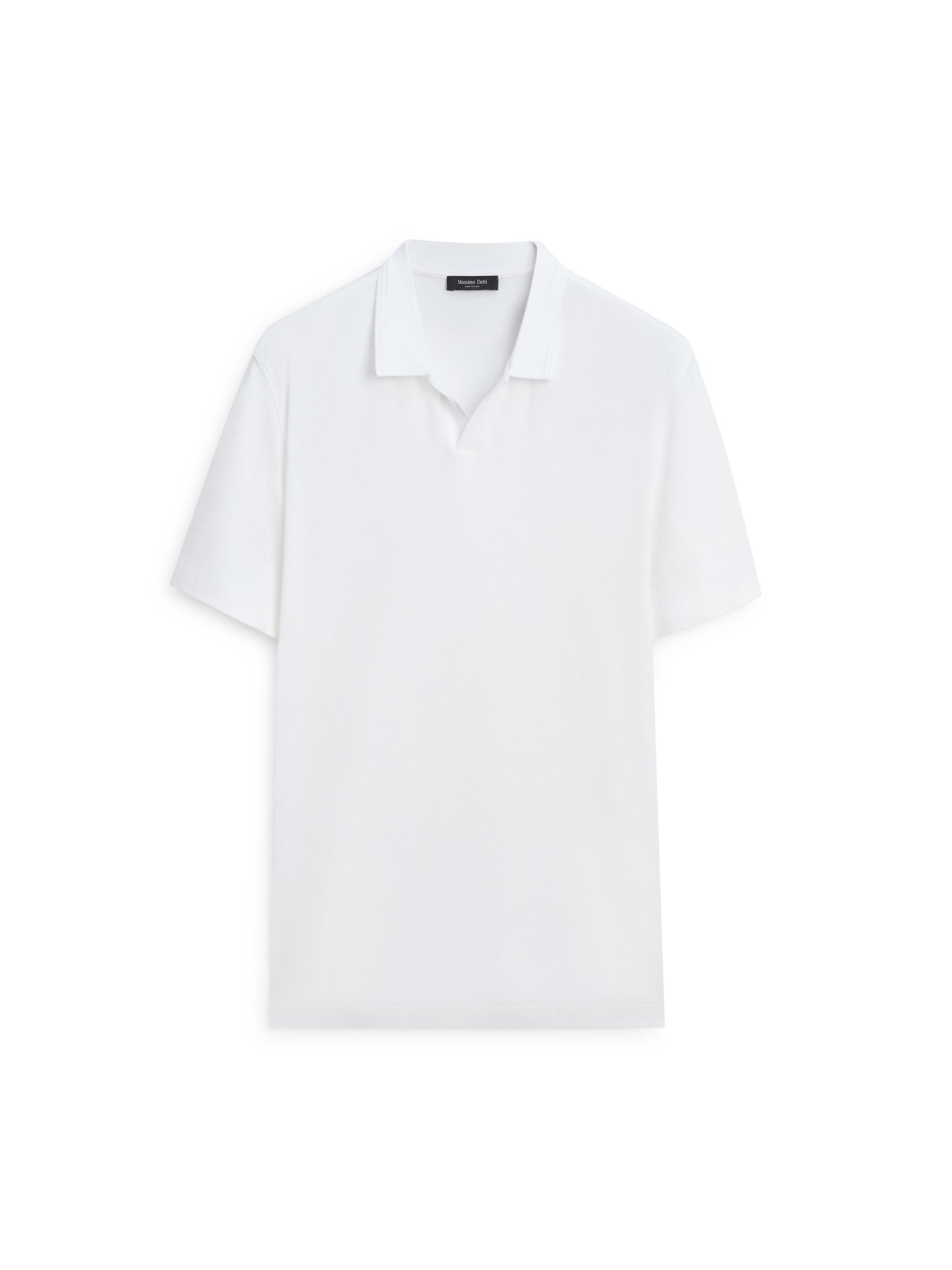 100% cotton short sleeve polo shirt — CREAM