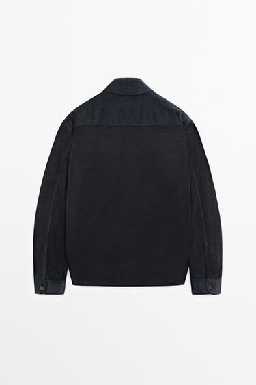 Corduroy overshirt with pocket detail — NAVY BLUE 6