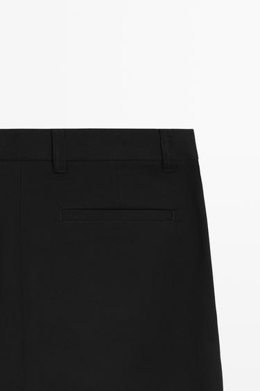 Pants with double pleats, 100% cotton — BLACK 9