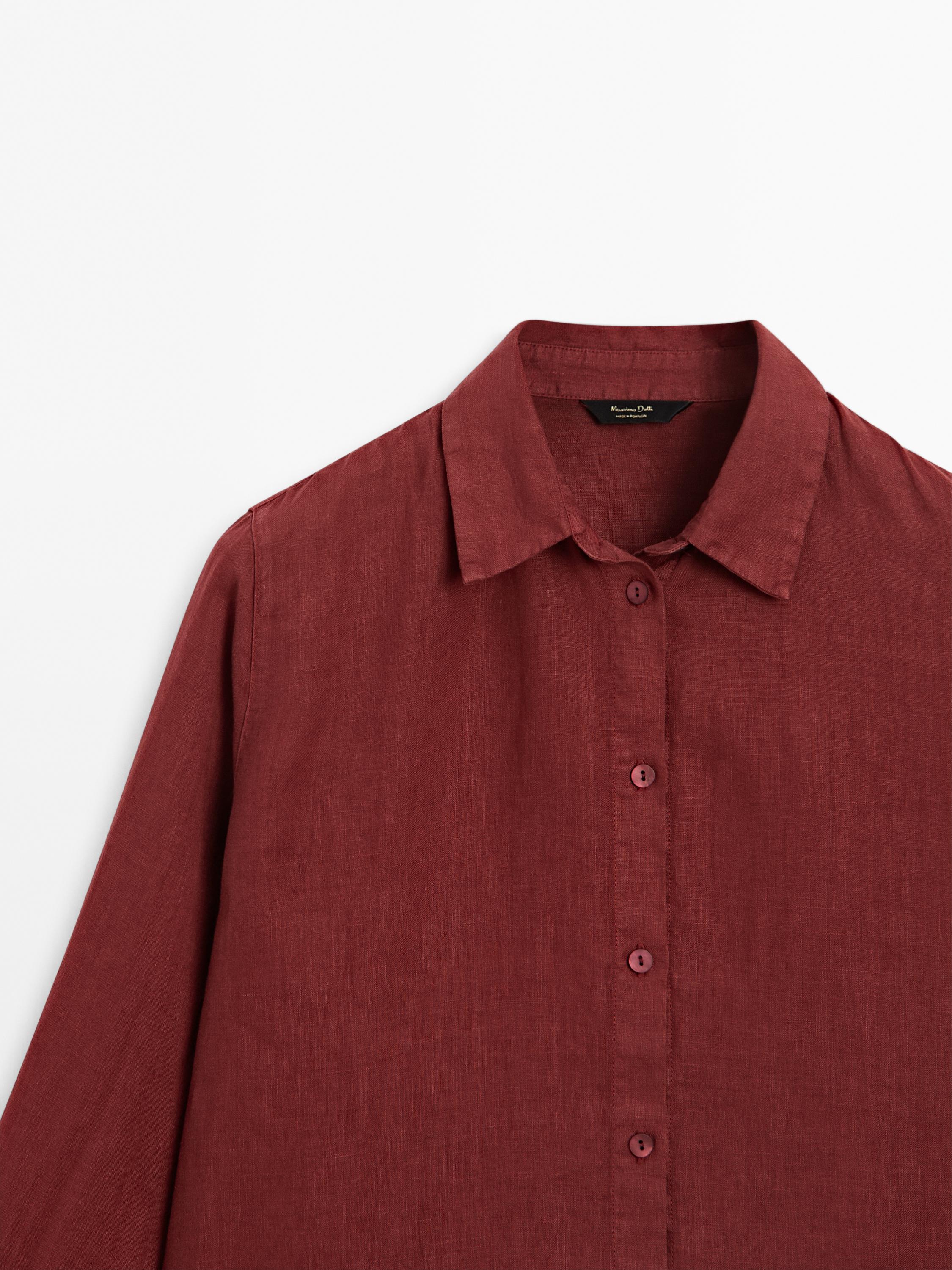 Flowing 100% linen shirt