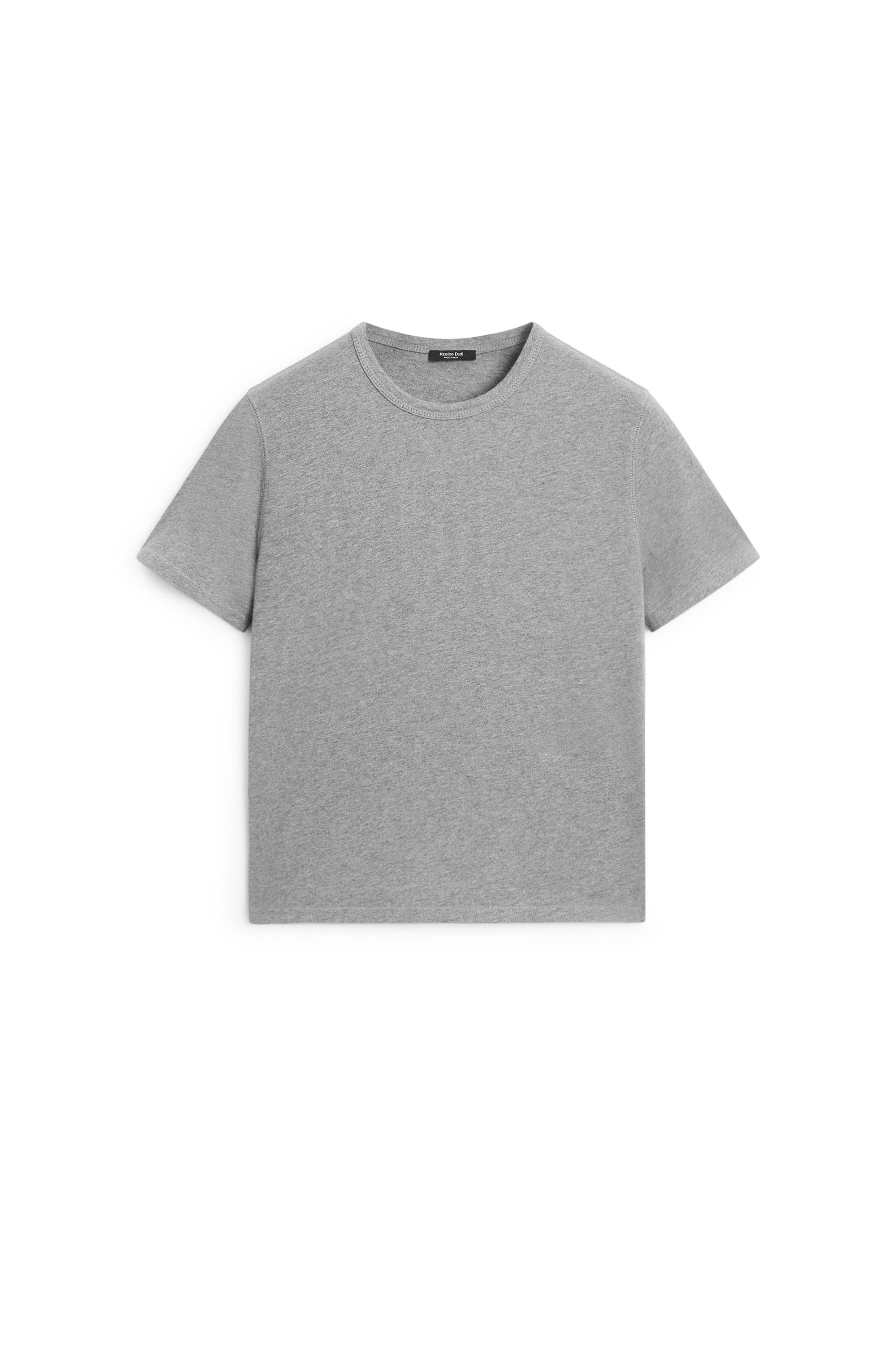 100% cotton short sleeve T-shirt — GREY