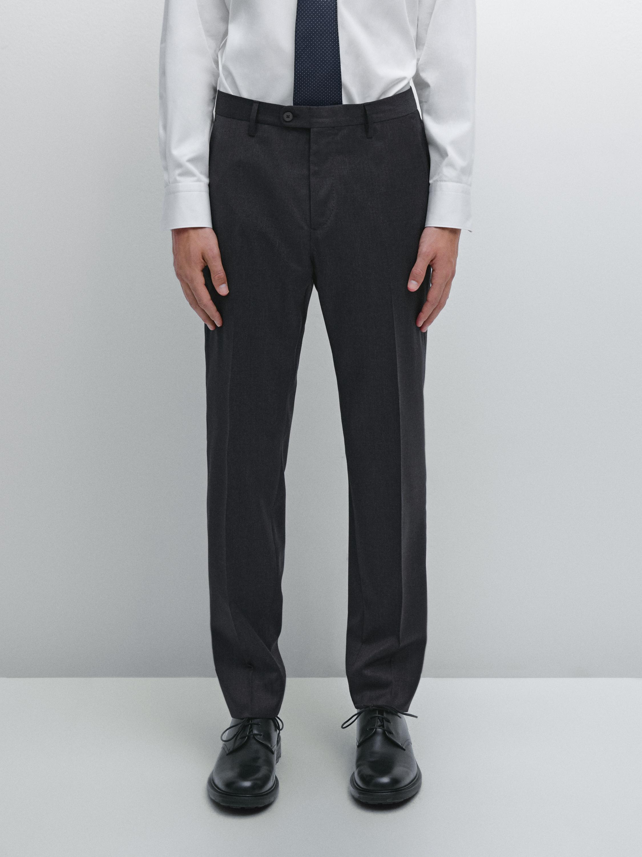 100% wool suit trousers