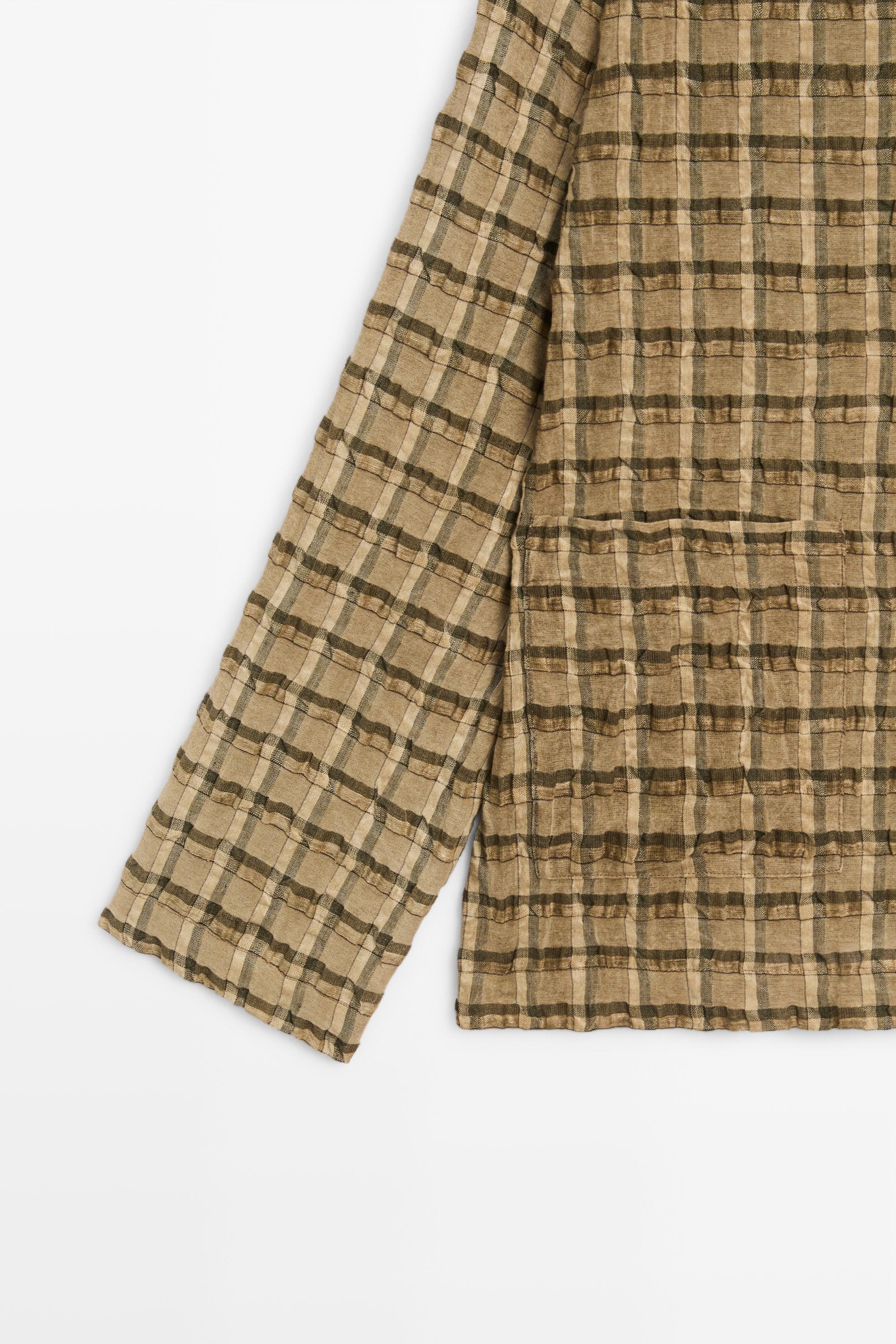 Flowing checkered shirt — MUSTARD YELLOW