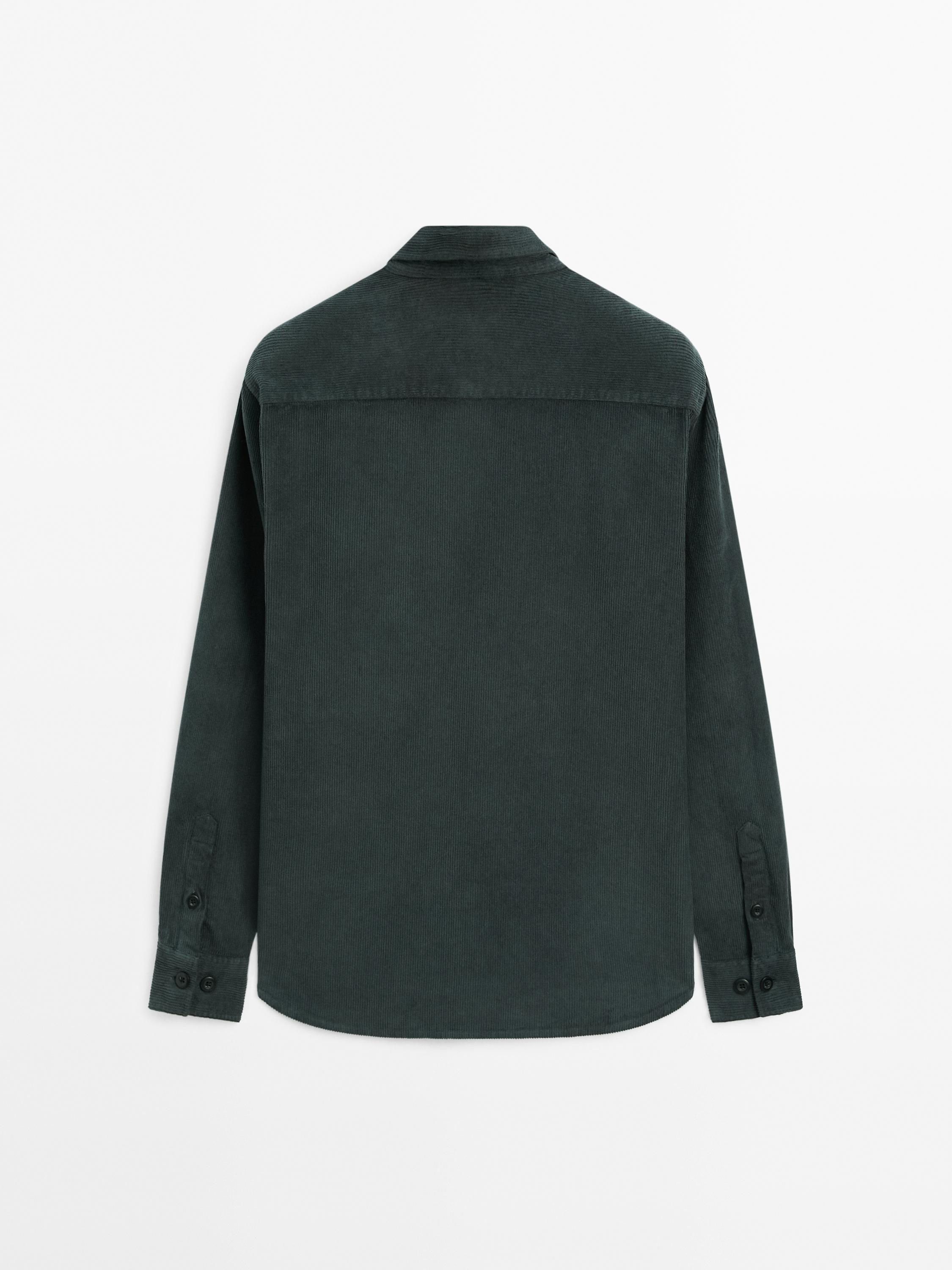 Cotton blend corduroy overshirt
