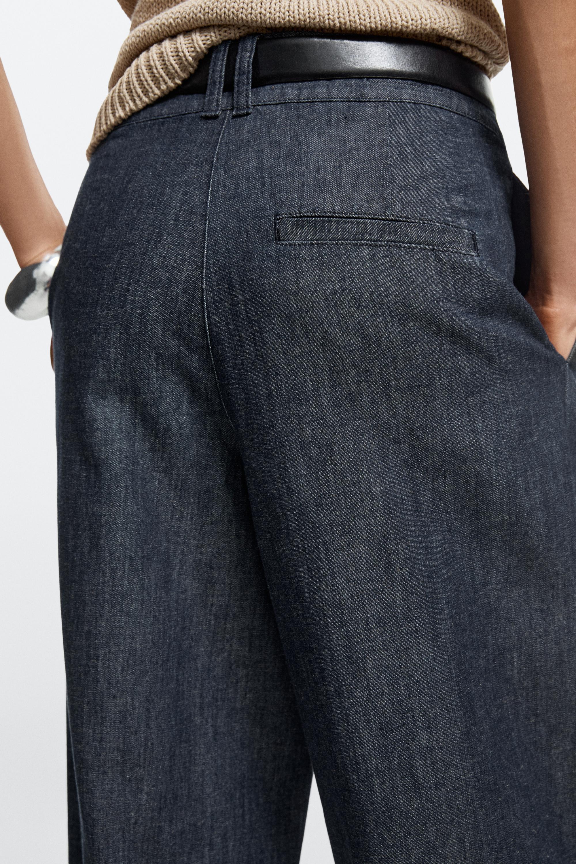 Balloon fit denim — DARK BLUE