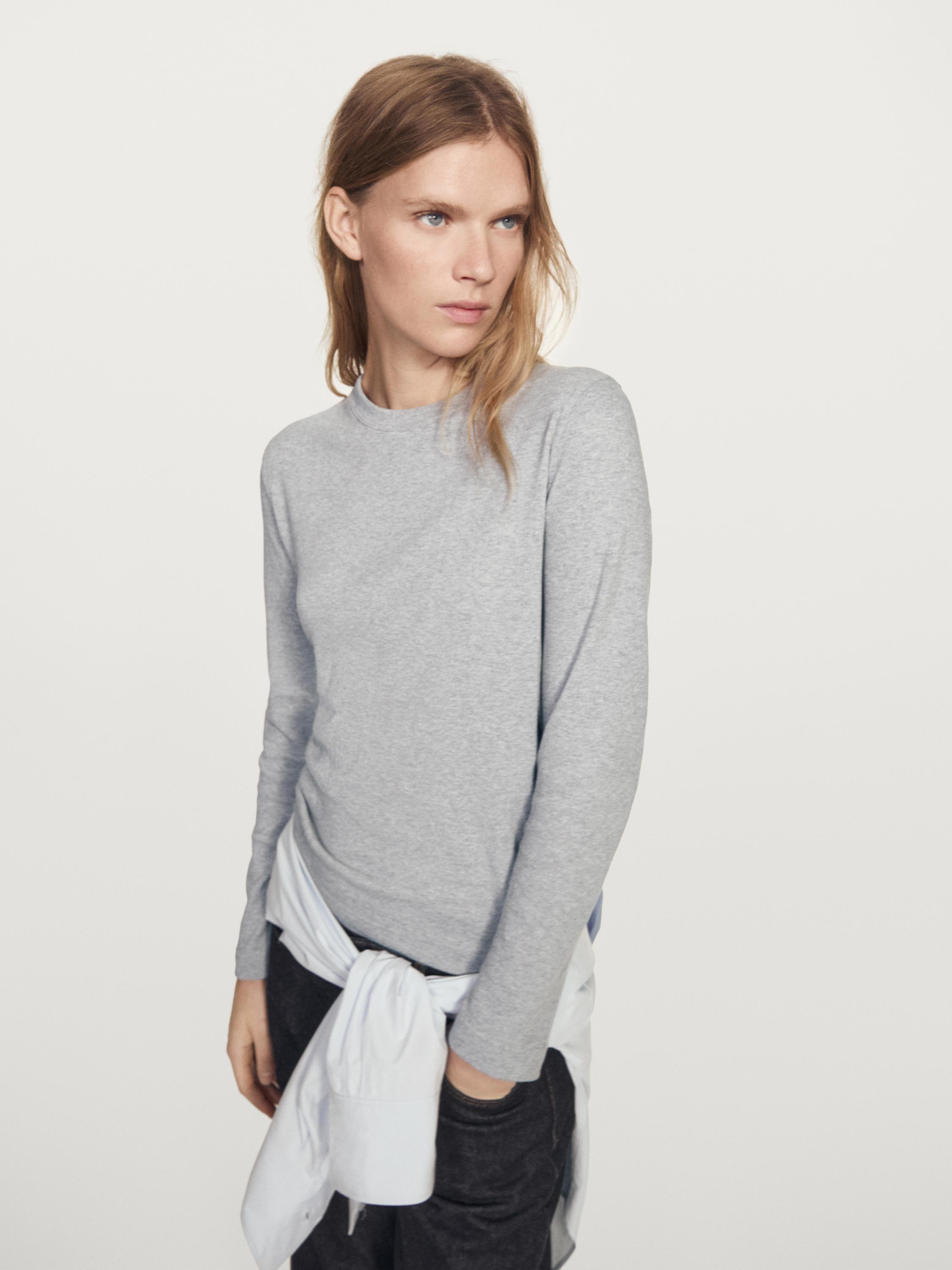 Langarmshirt aus Interlock 100 % Baumwolle