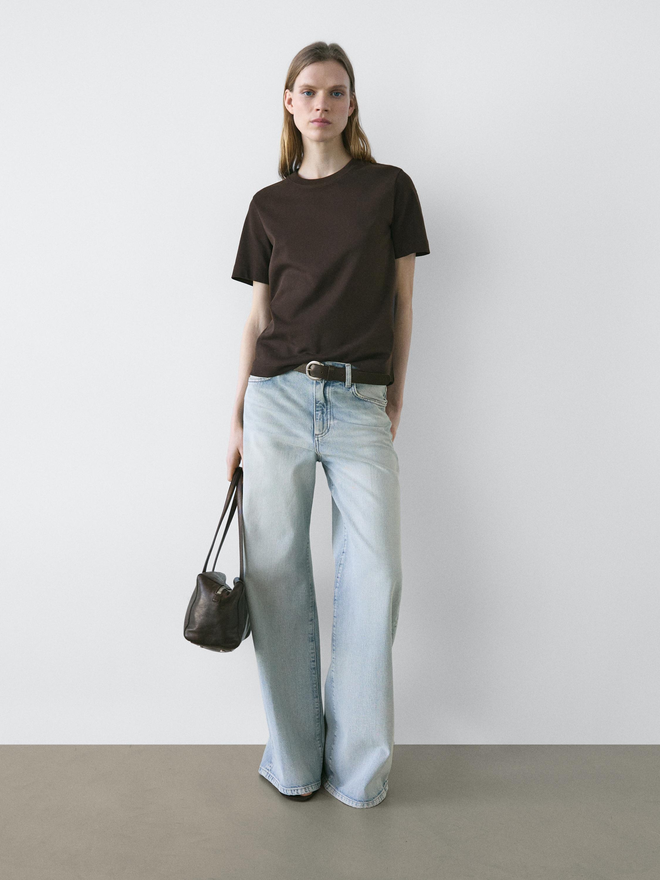 Short sleeve interlock T-shirt — BROWN