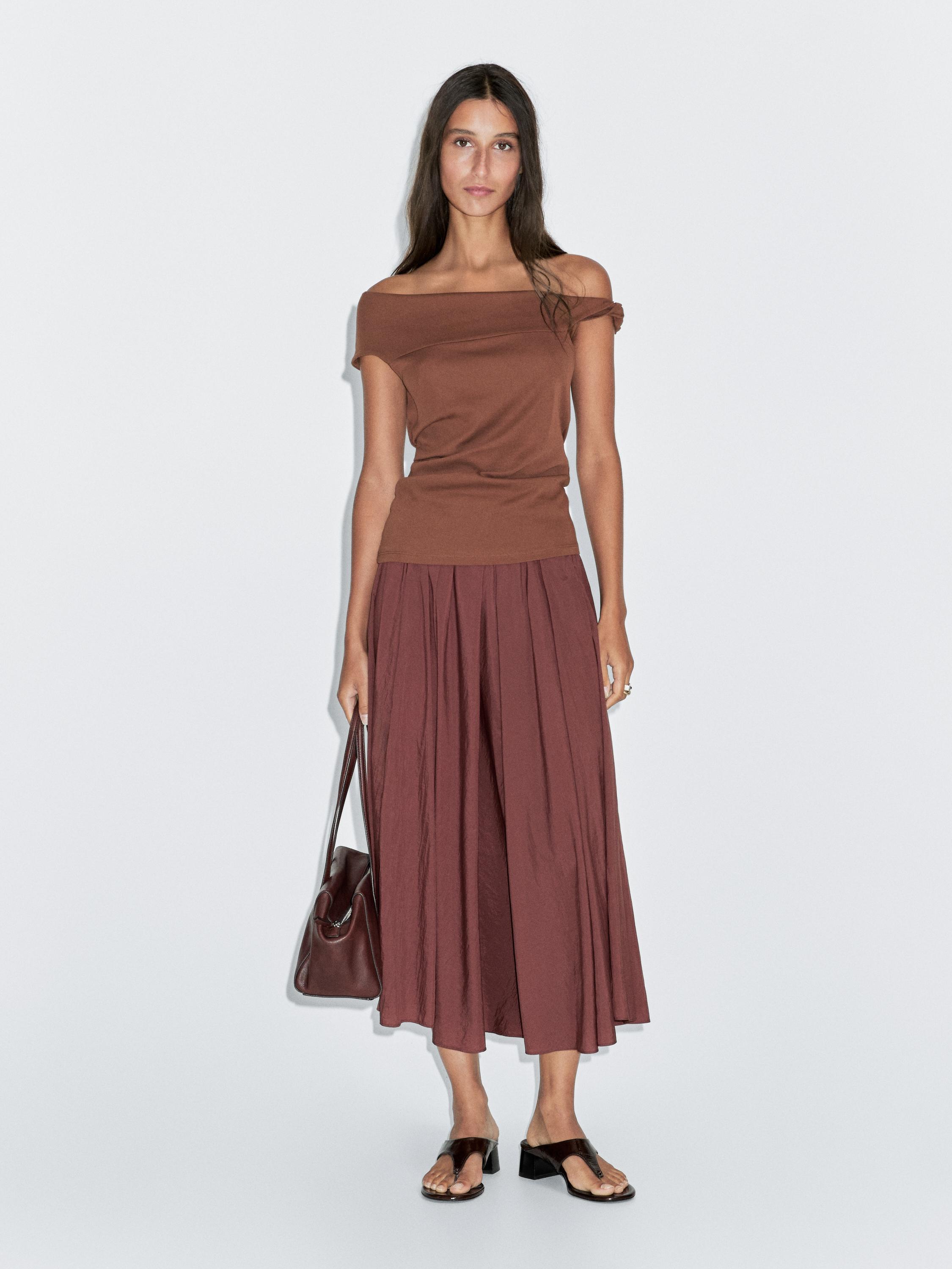 Draped top with knot detail