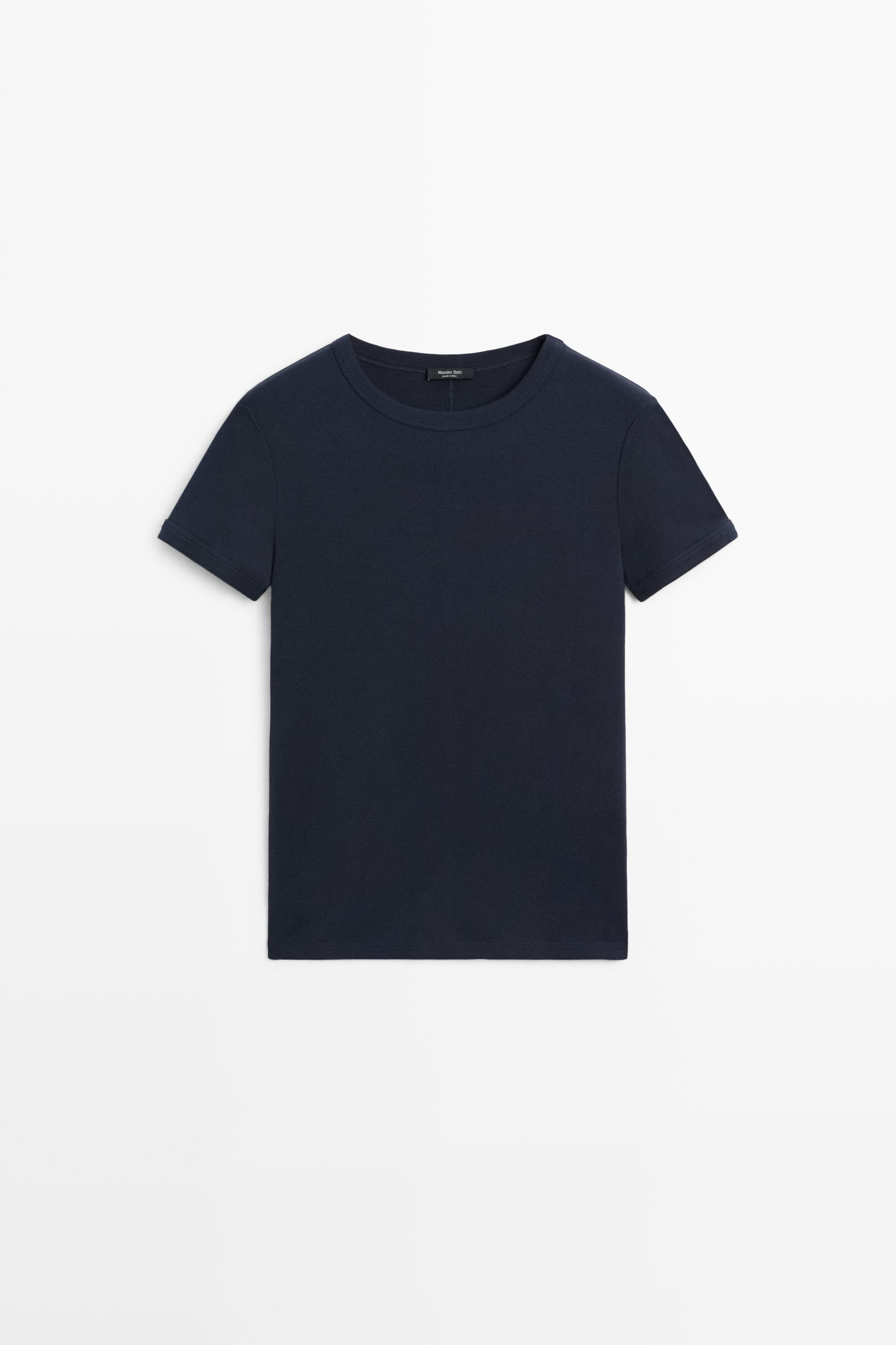 Ribbed short sleeve T-shirt