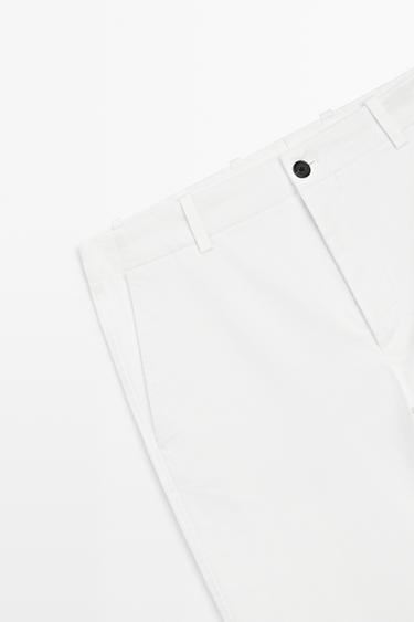 Cotton blend straight-leg pants — Off white 7