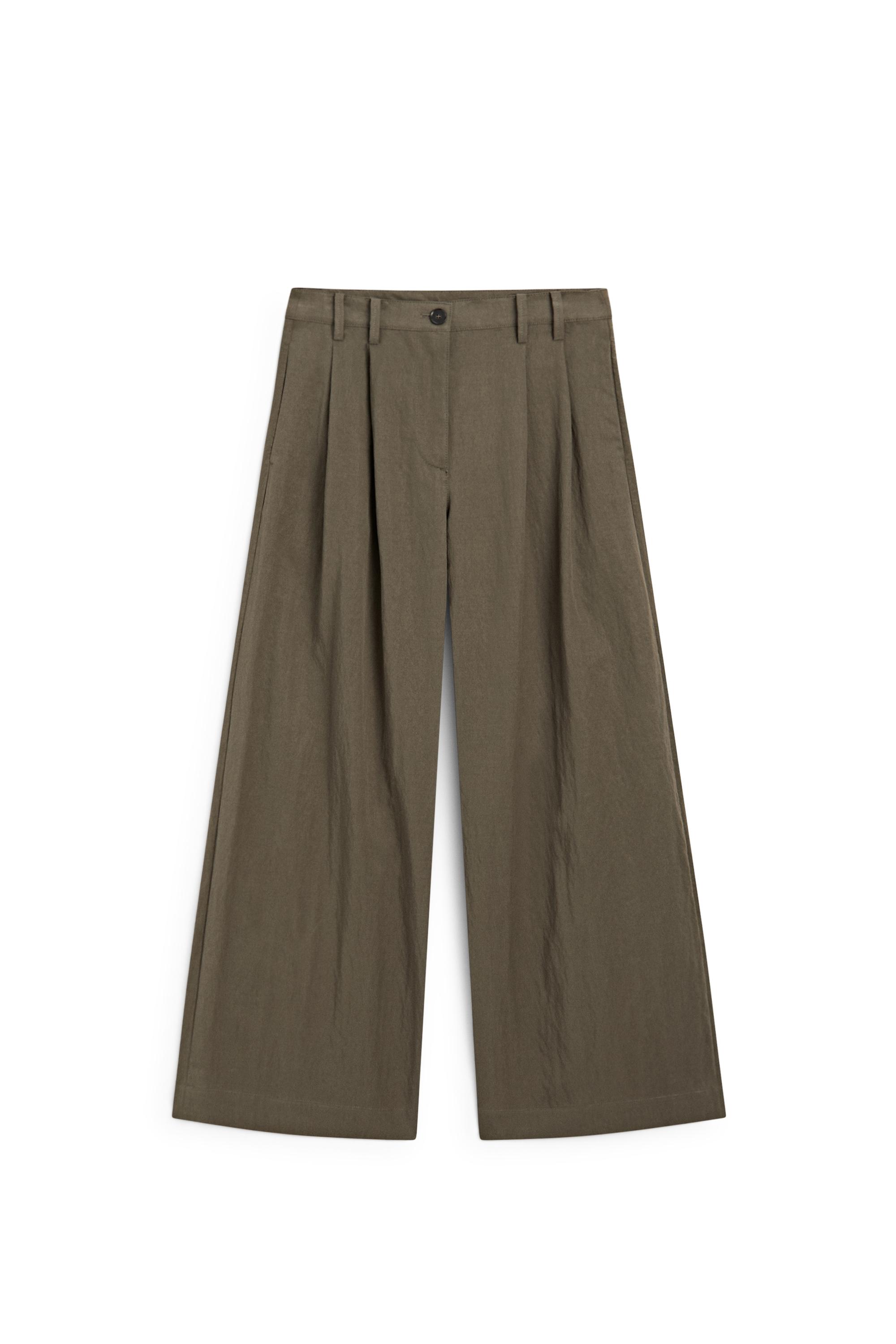 Massimo Dutti Pilili geniş paça teknik pantolon