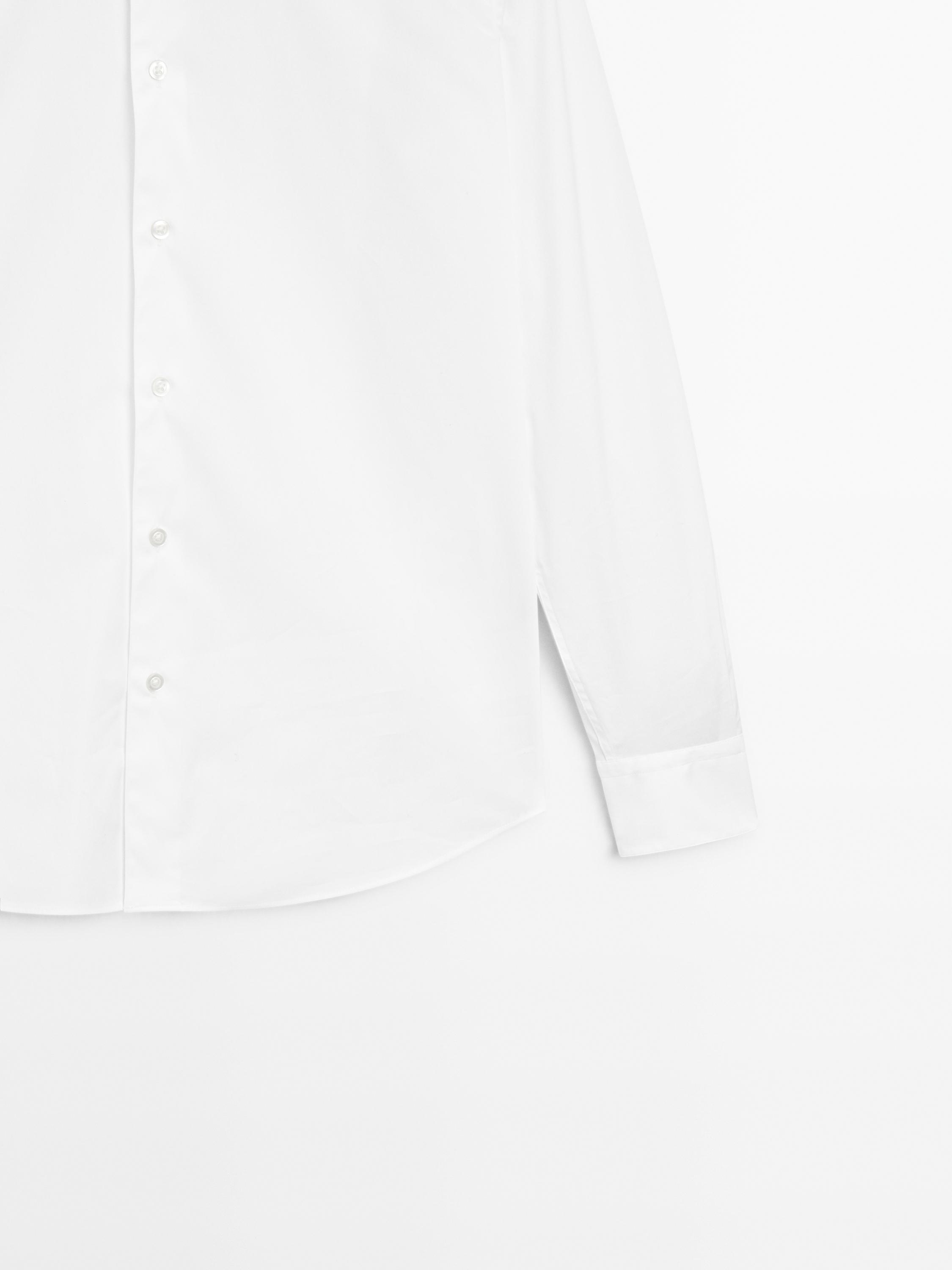 Slim fit stretch cotton blend shirt