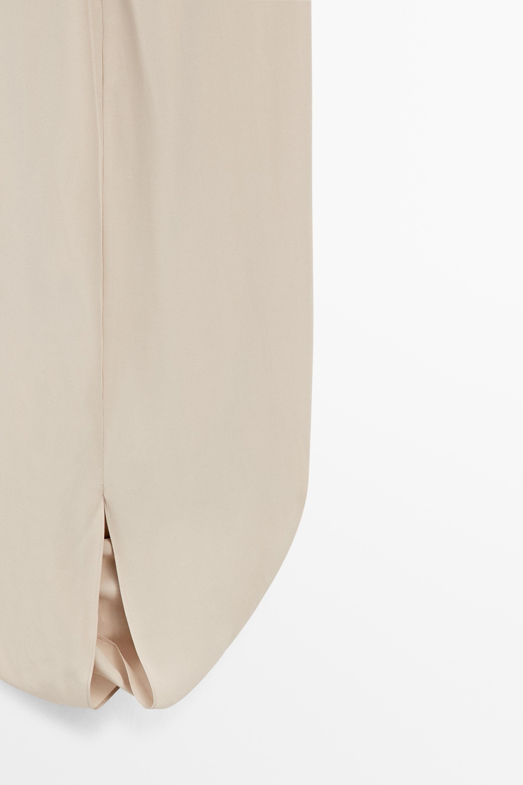 100% silk slip dress - LIMITED EDITION — PEARL/BEIGE
