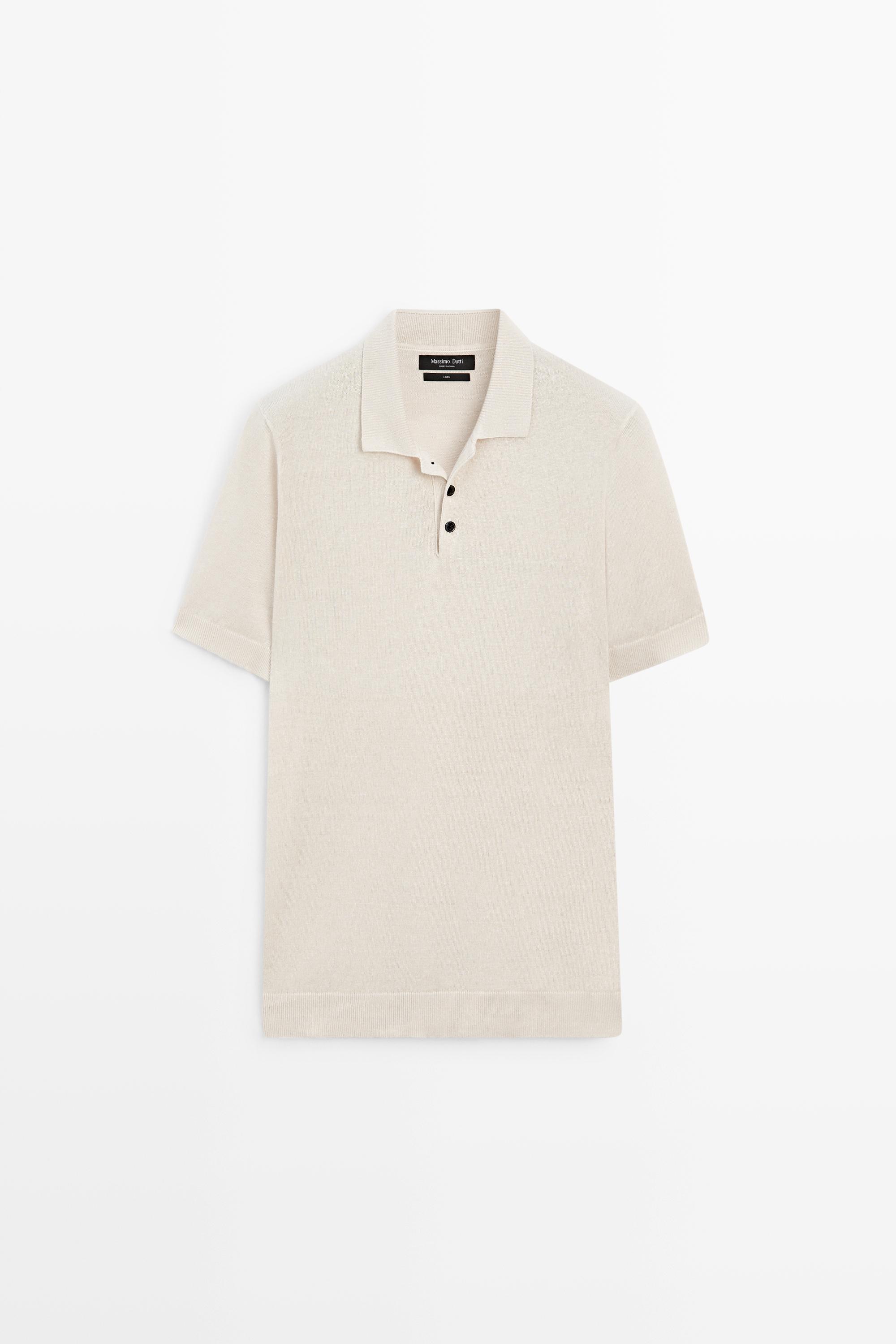 100% linen short sleeve knit sweater