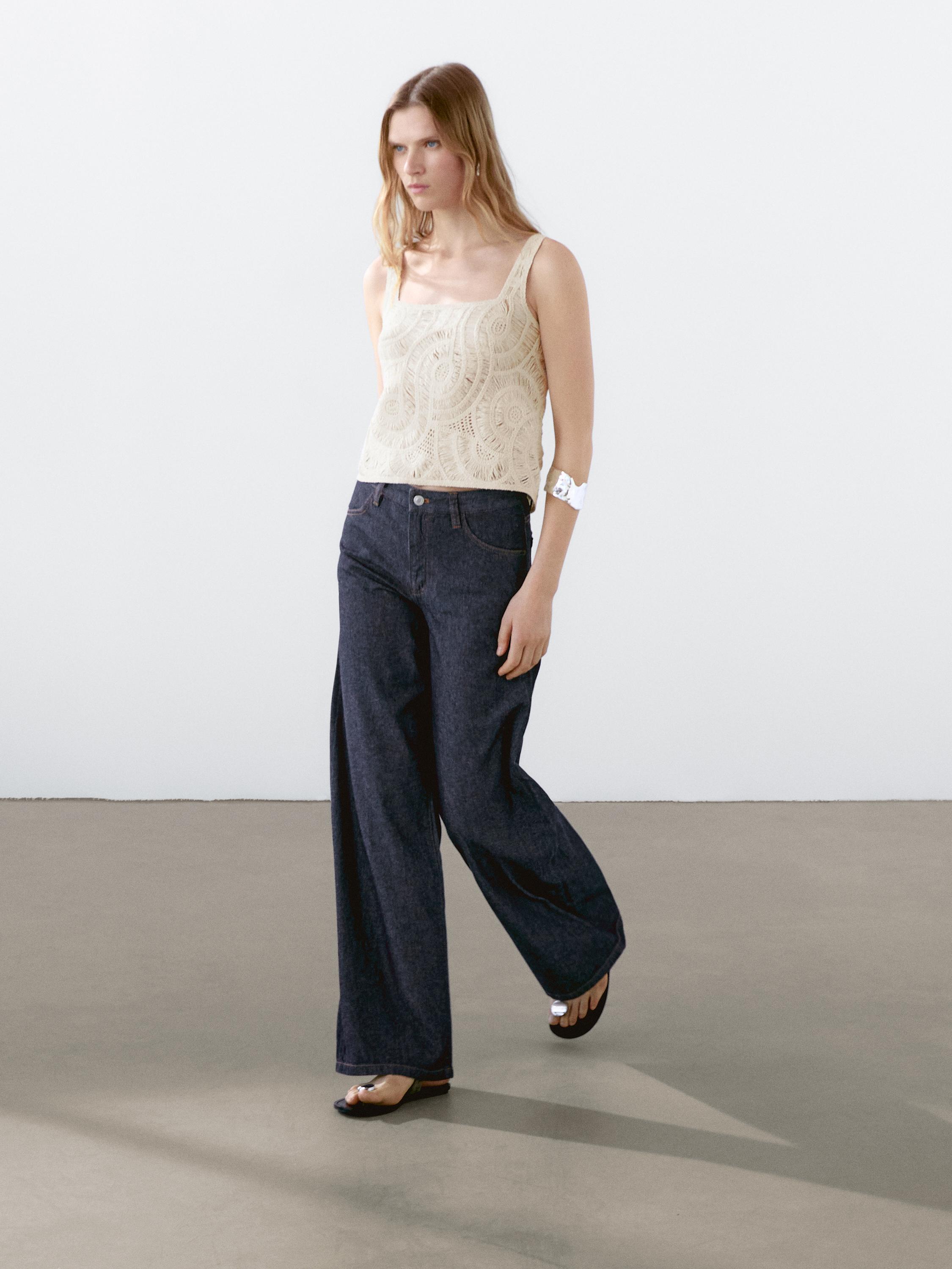 Crochet knit top