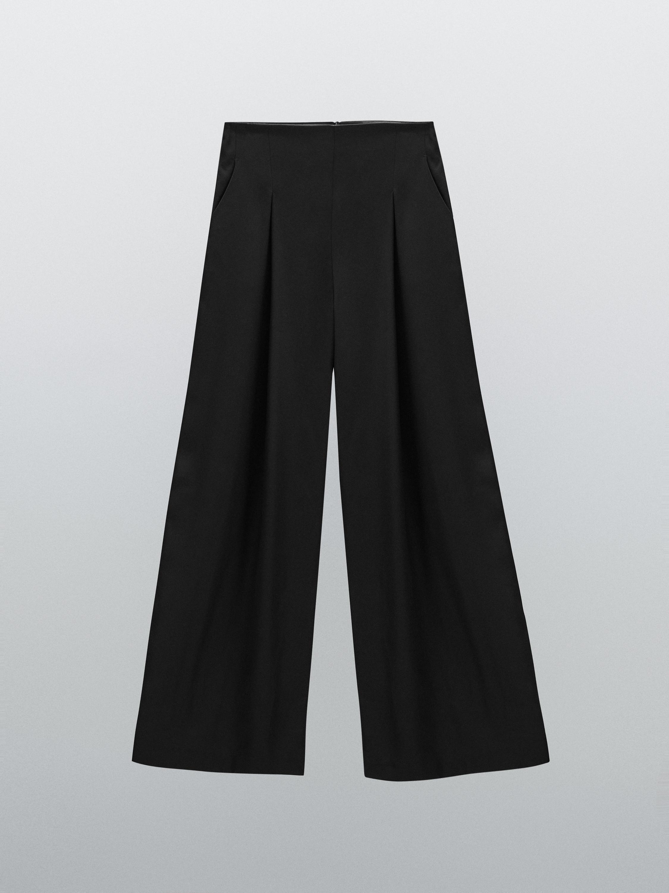 Pantaloni largi satinați - STUDIO