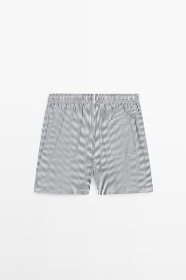 Swimming trunks with striped details — NAVY BLUE 5