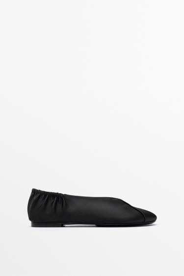 Crossover ballet flat — BLACK 1