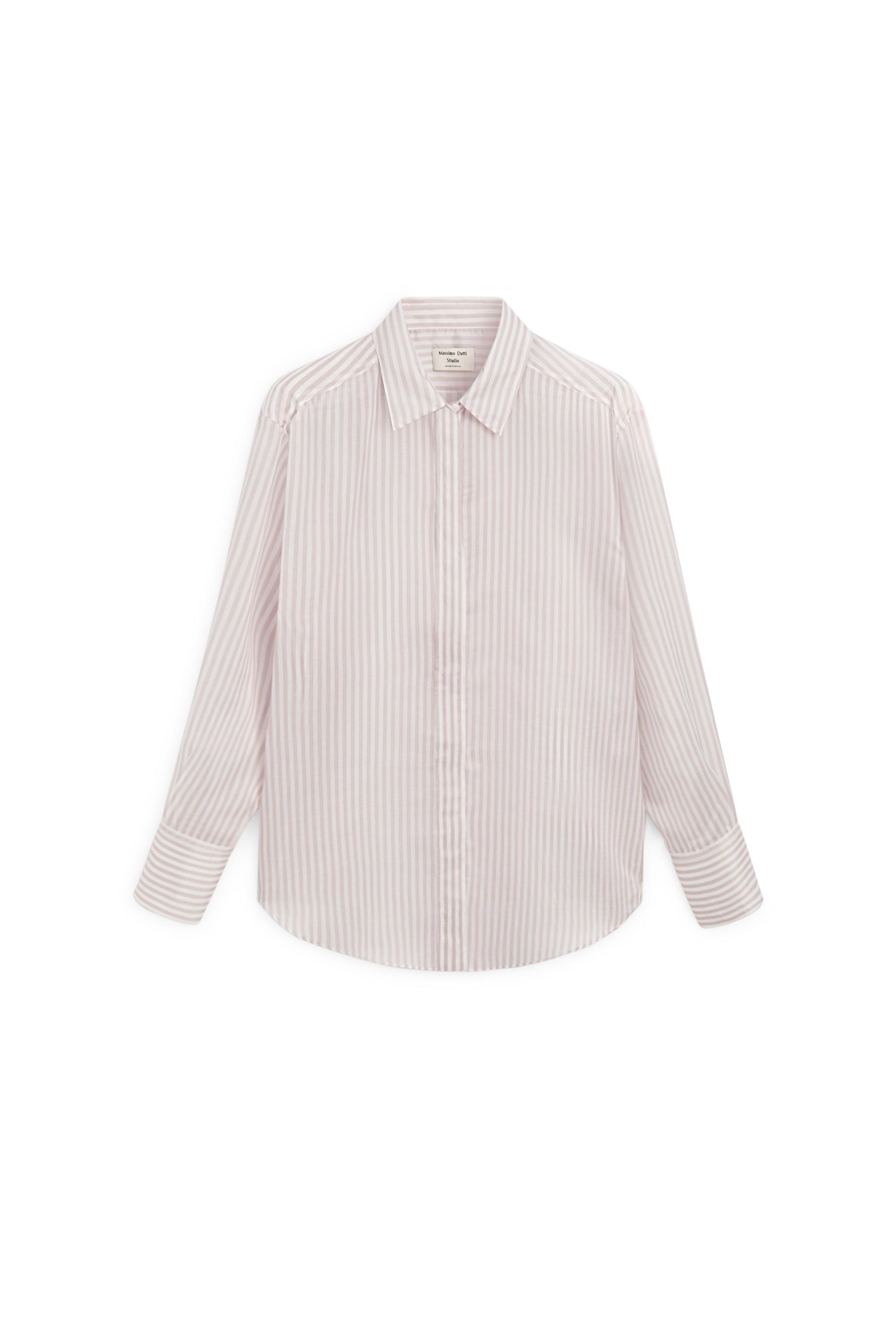 Flowing striped shirt - STUDIO — Pink