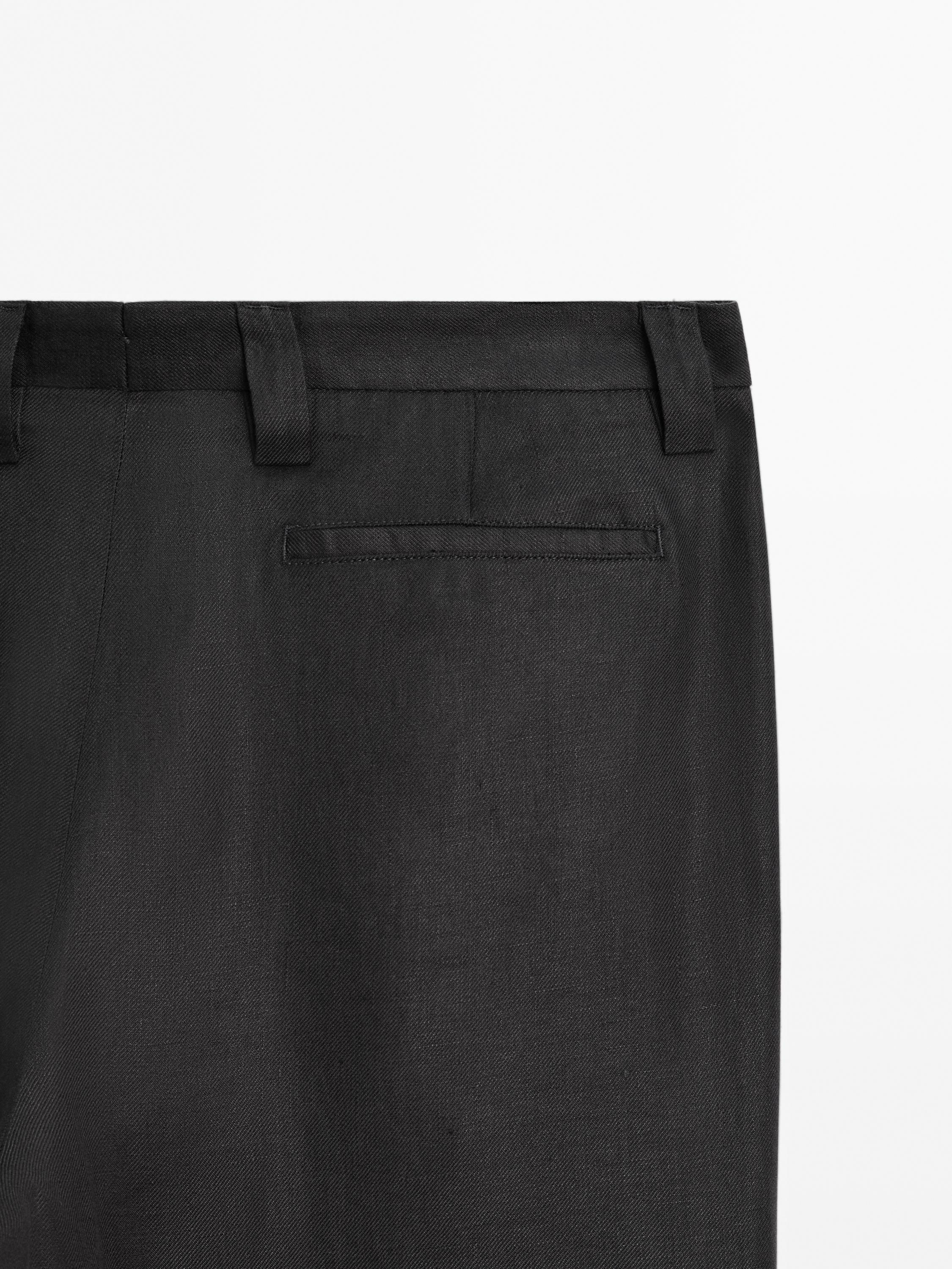 100% linen double dart trousers - Limited Edition
