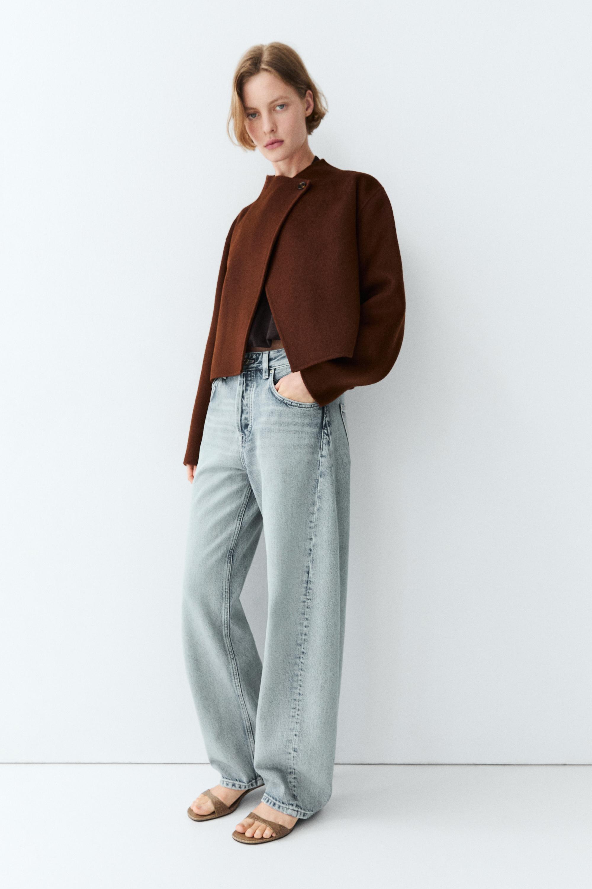 Button detail cape jacket — COPPER