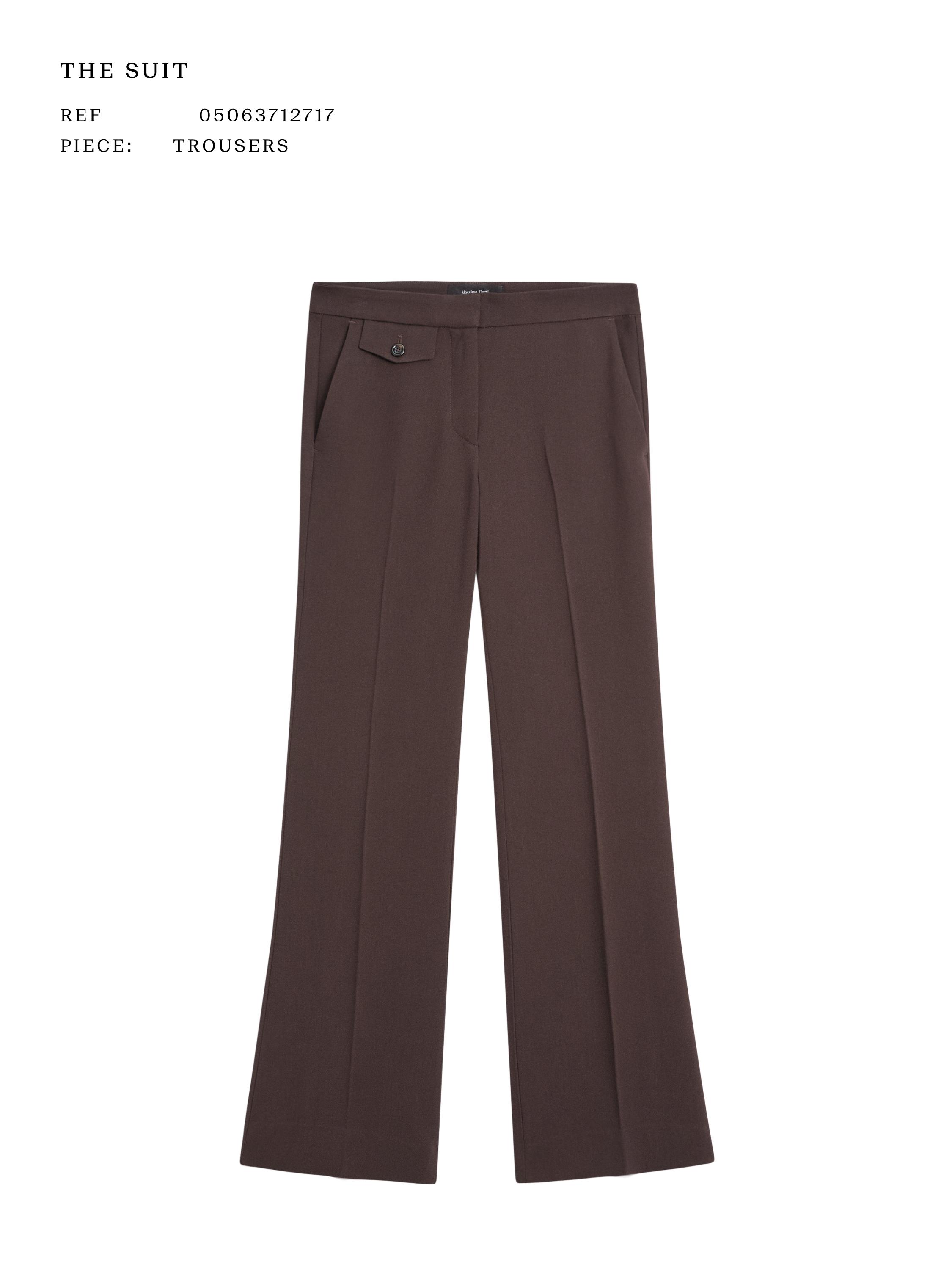 Flared trousers with pocket — Chocolate