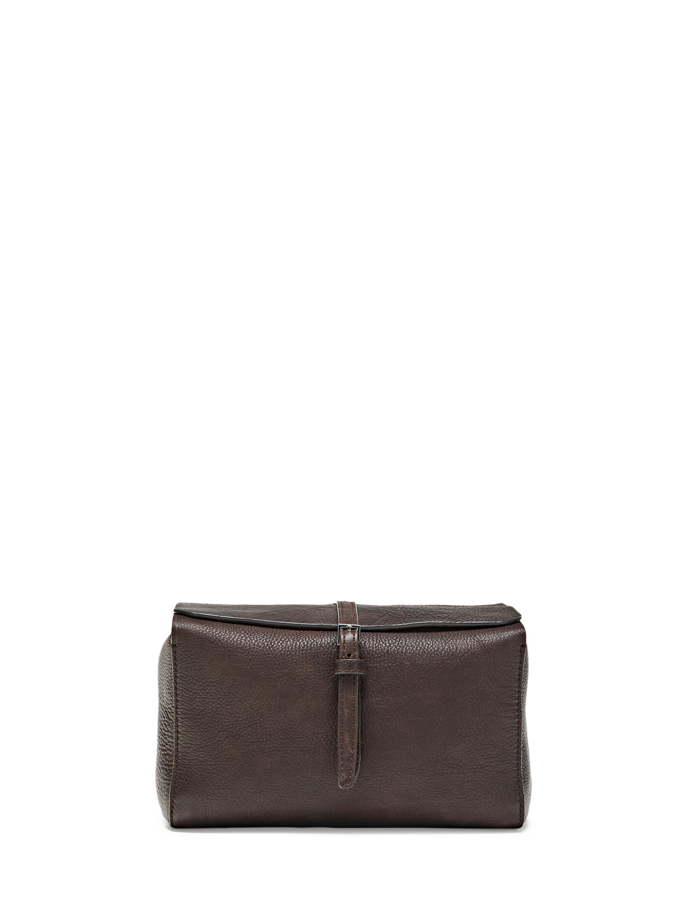 Nappa leather travel toiletry bag — BROWN
