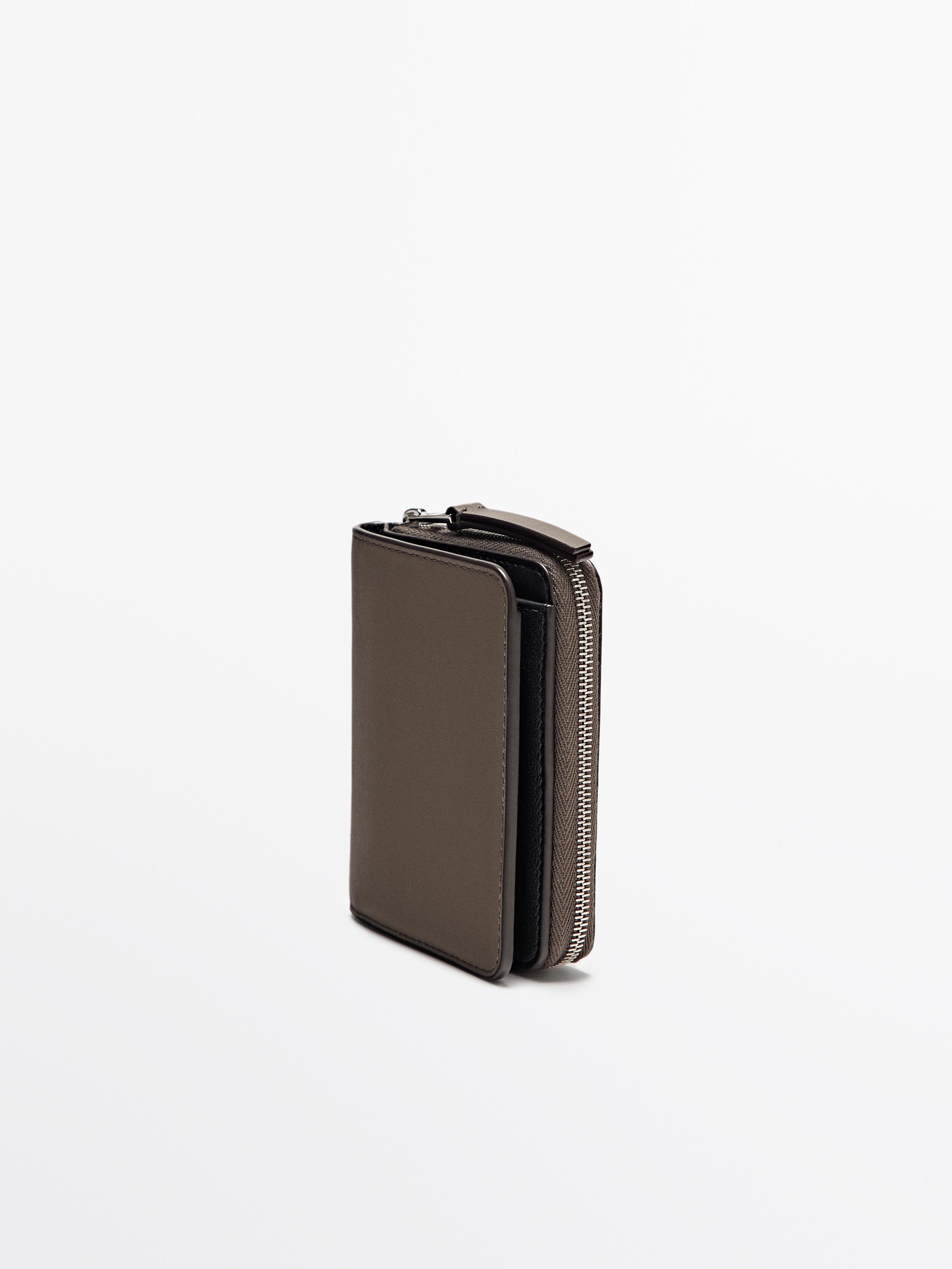 Nappa leather wallet with card holder