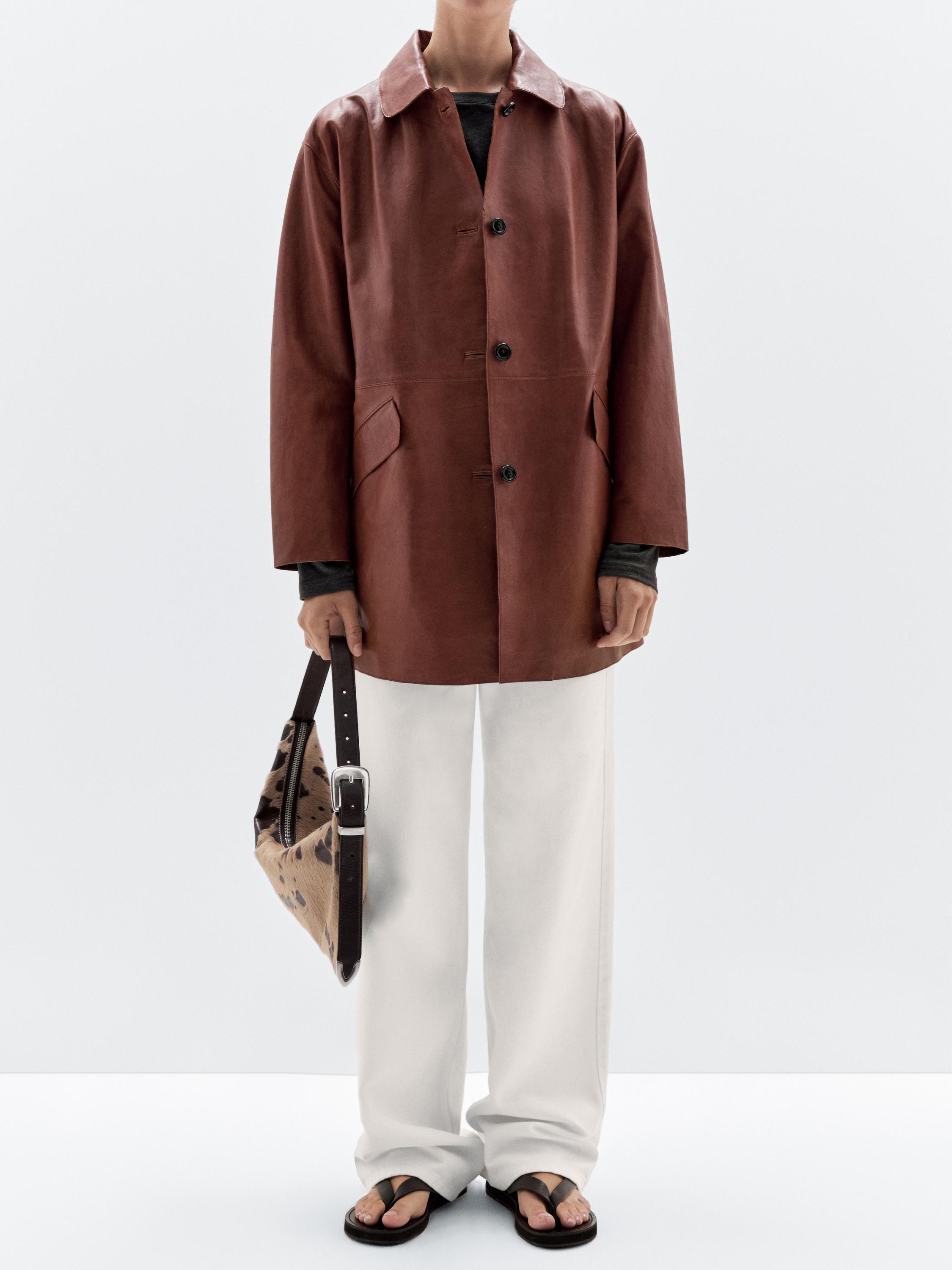 Kožená kabelka s vlasom a zvieracou potlačou