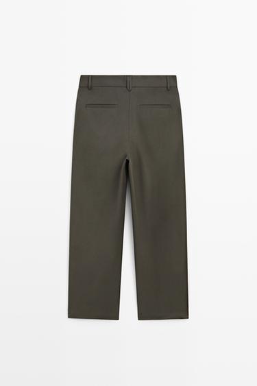 Flowing pants with darts — KHAKI 6