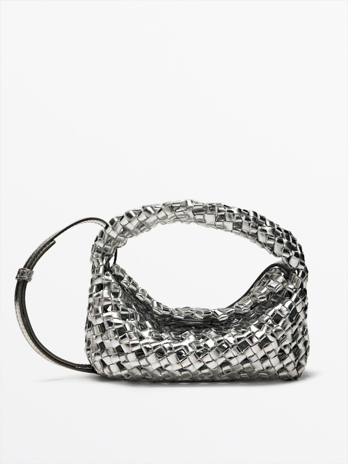 Nappa leather braided mini bag