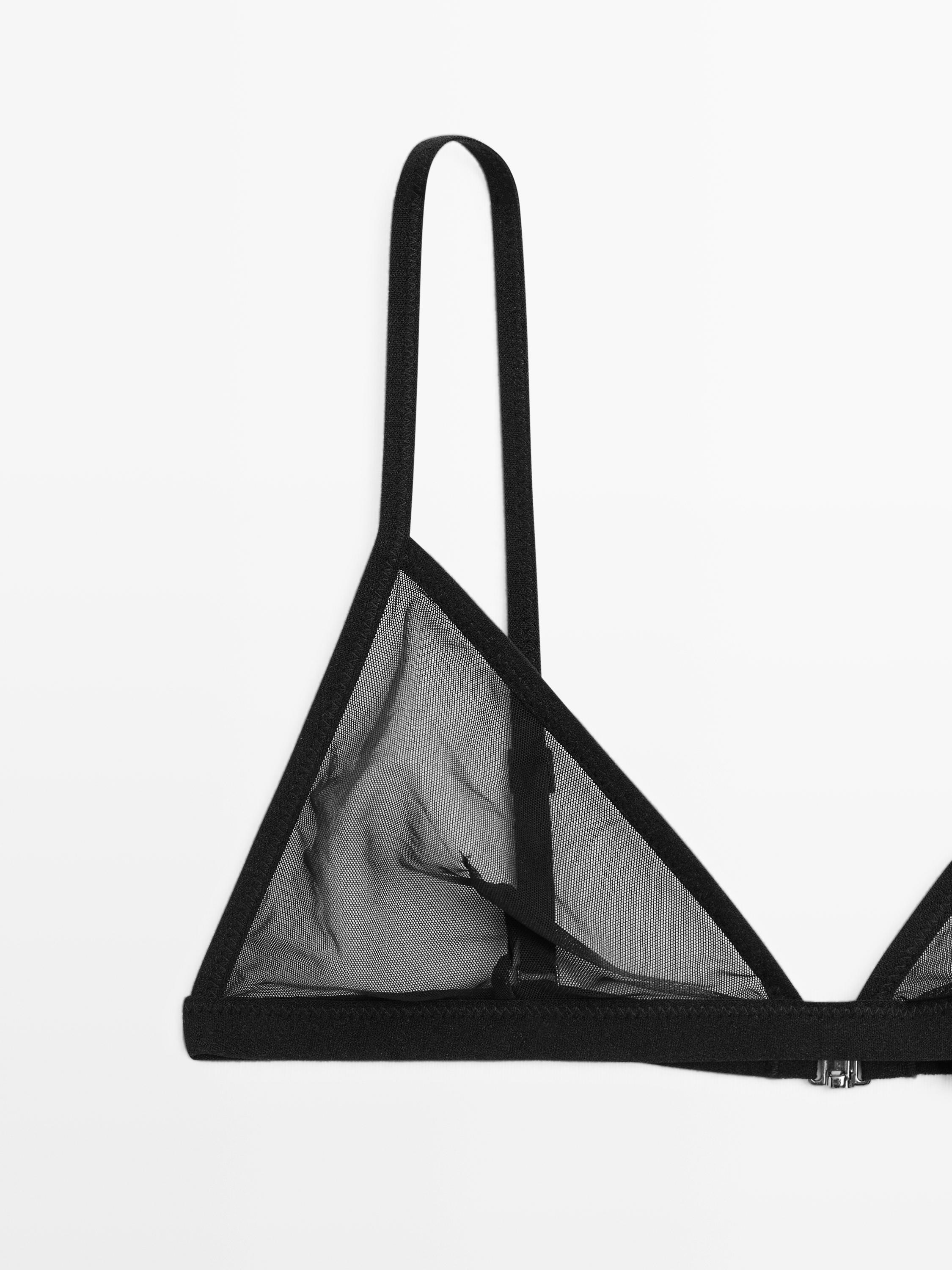 Bralette triangulo semitransparente mesh