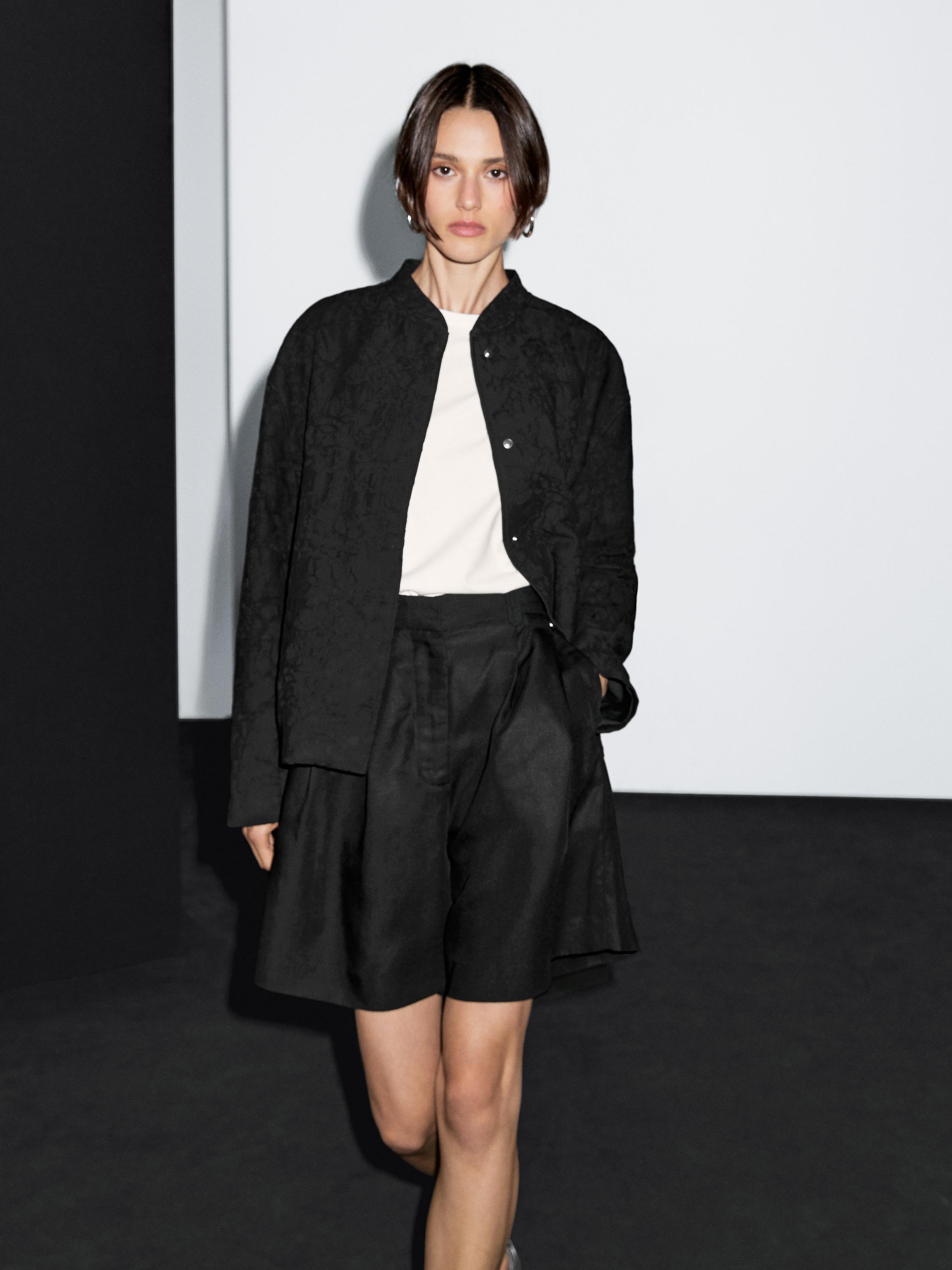 100% cotton oversize bomber jacket