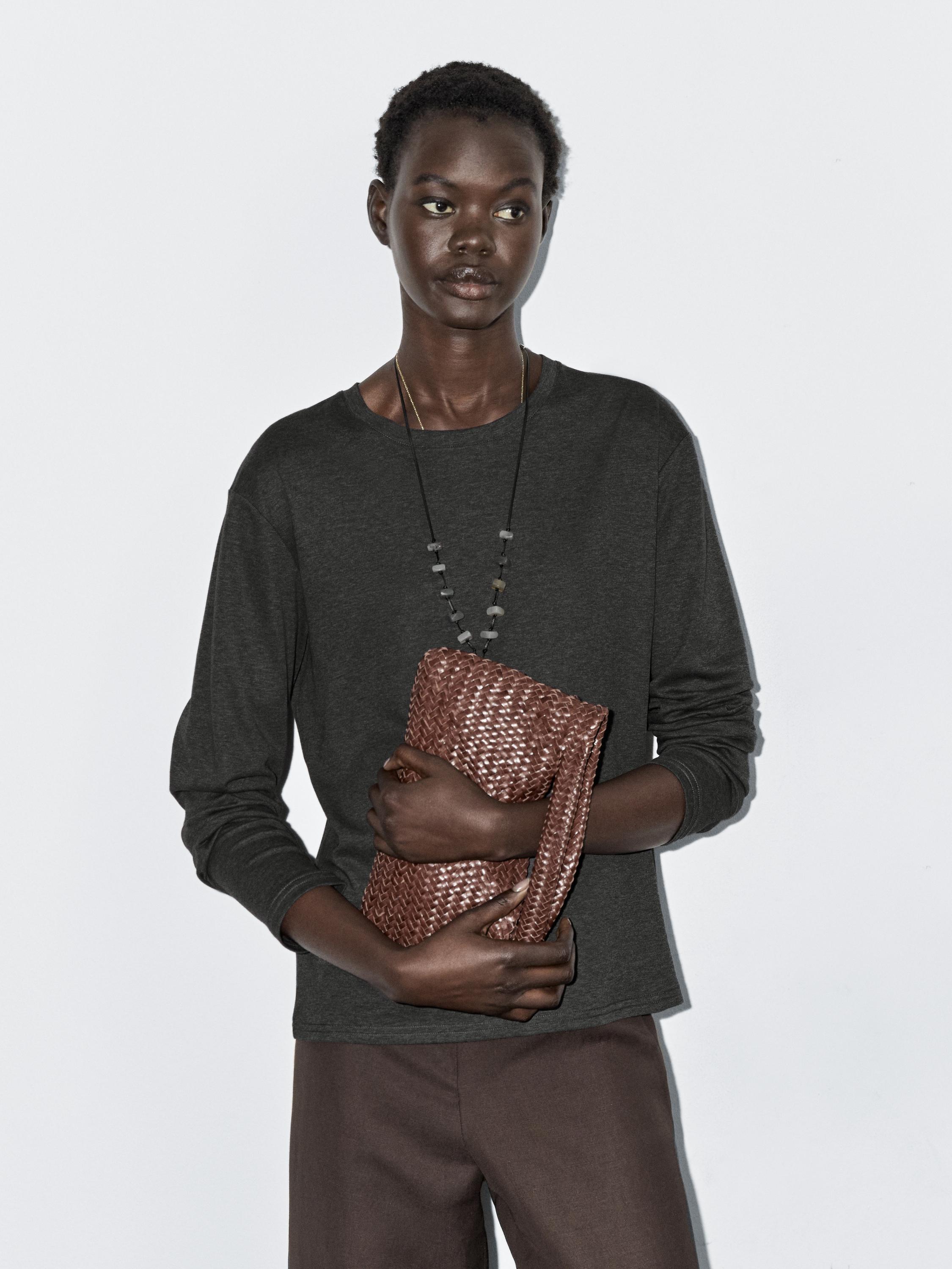 Long sleeve T-shirt with seam detail