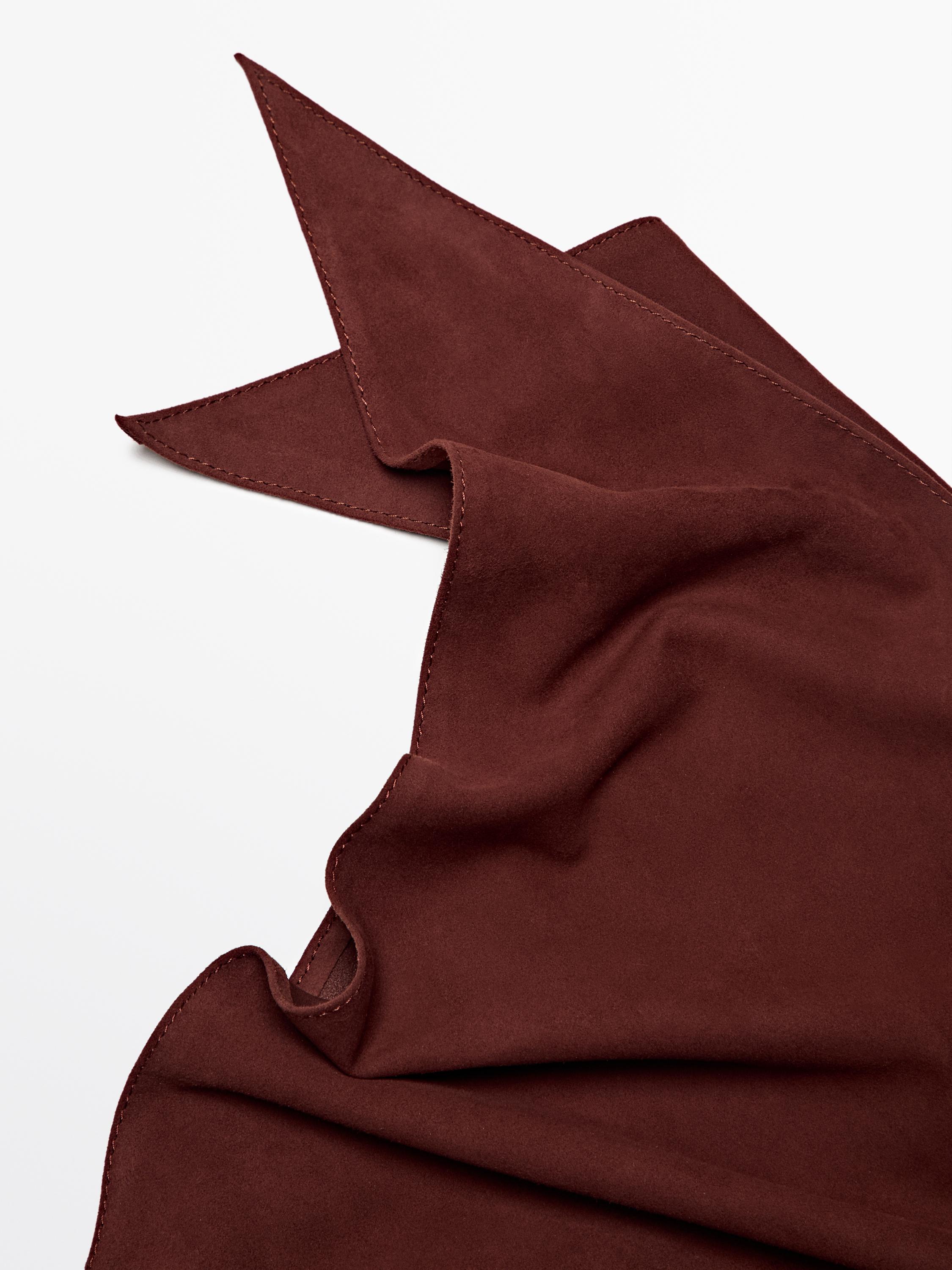 Suede leather bandana