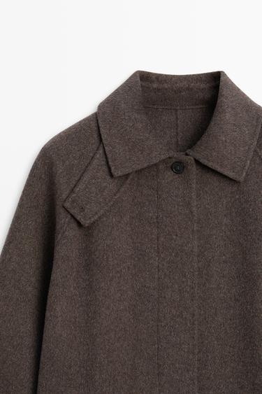 Long melange wool blend coat — LEAD 4